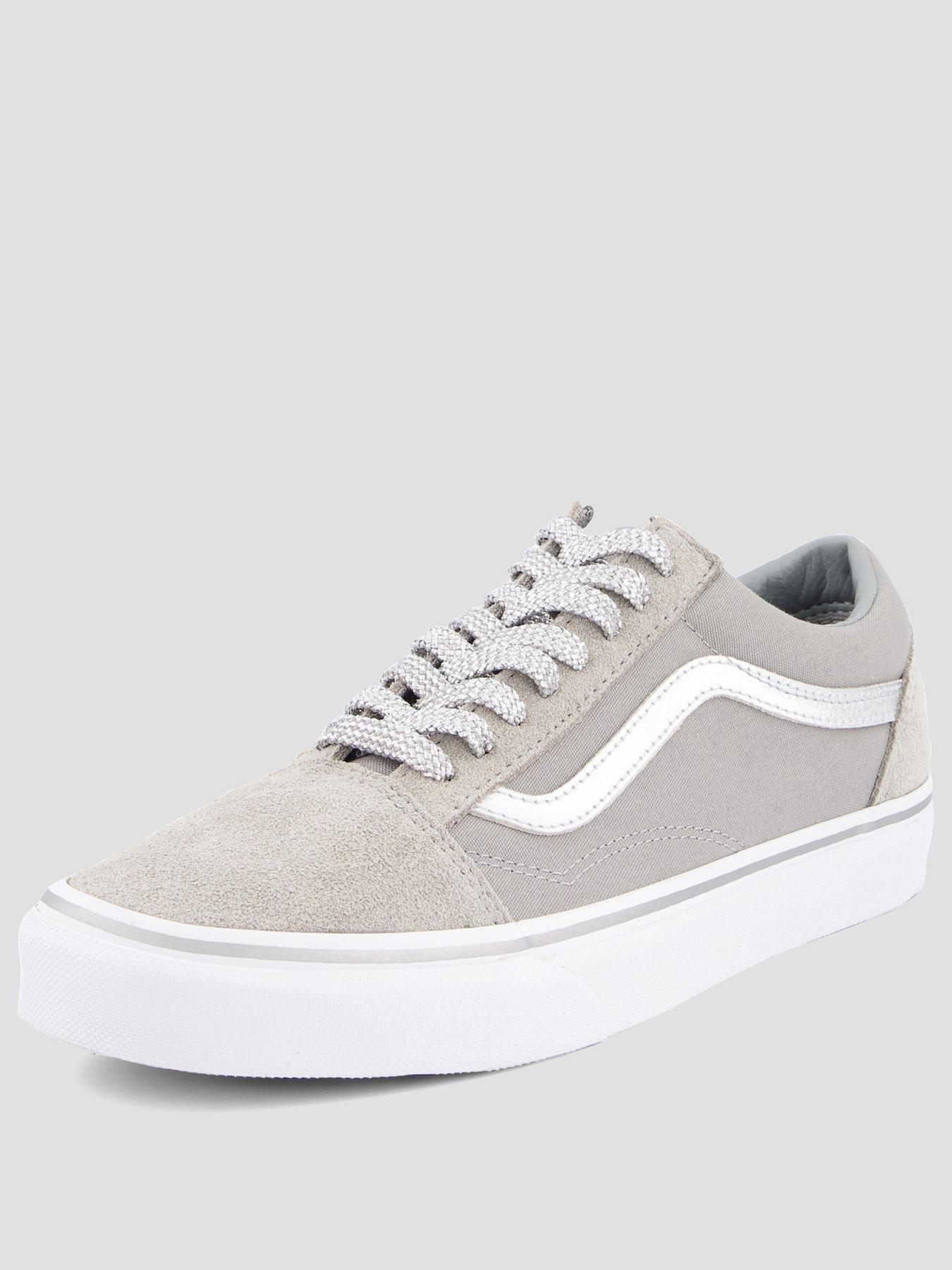  image of vans-unisex-old-skool-trainers-metallic-pop-grey