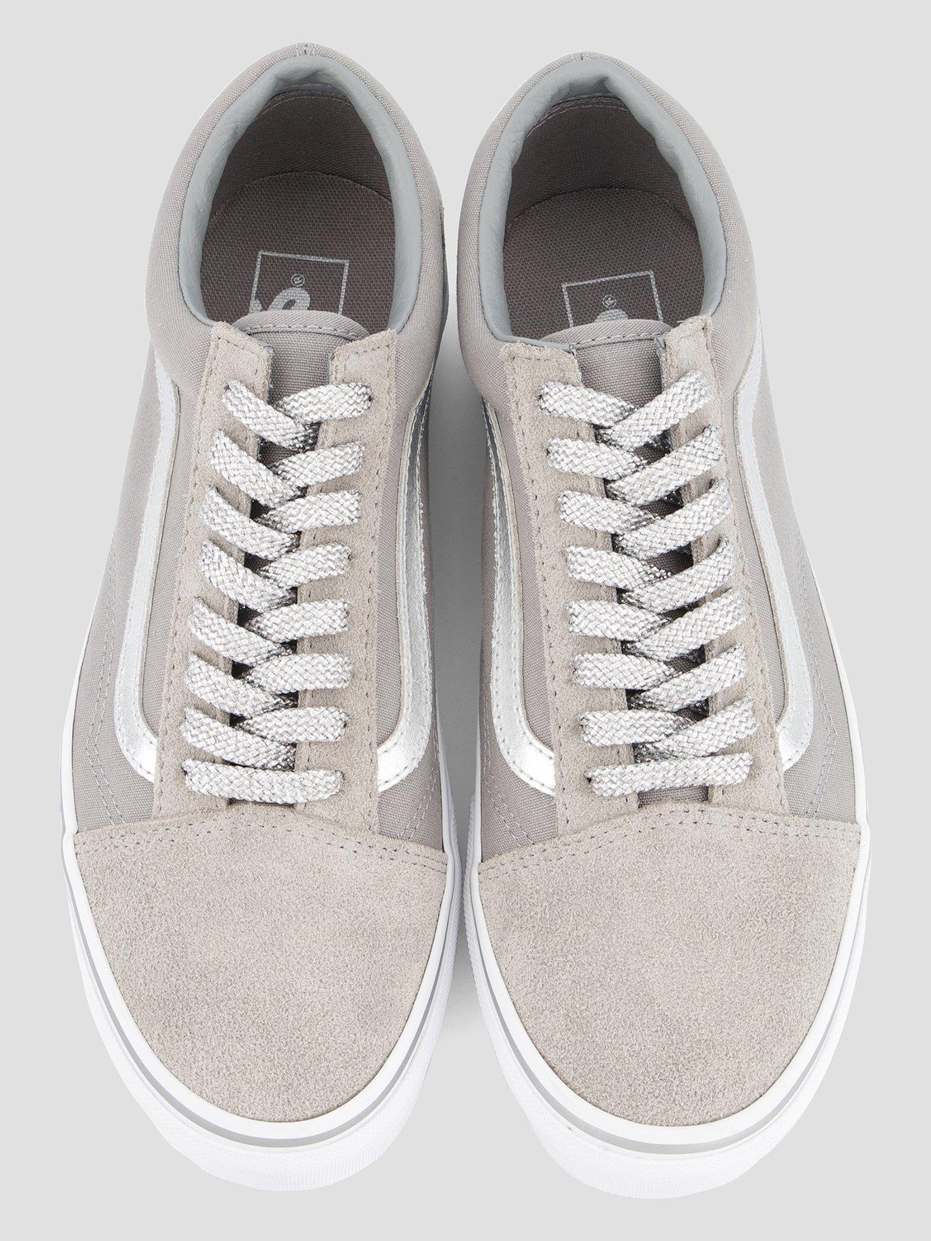  image of vans-unisex-old-skool-trainers-metallic-pop-grey
