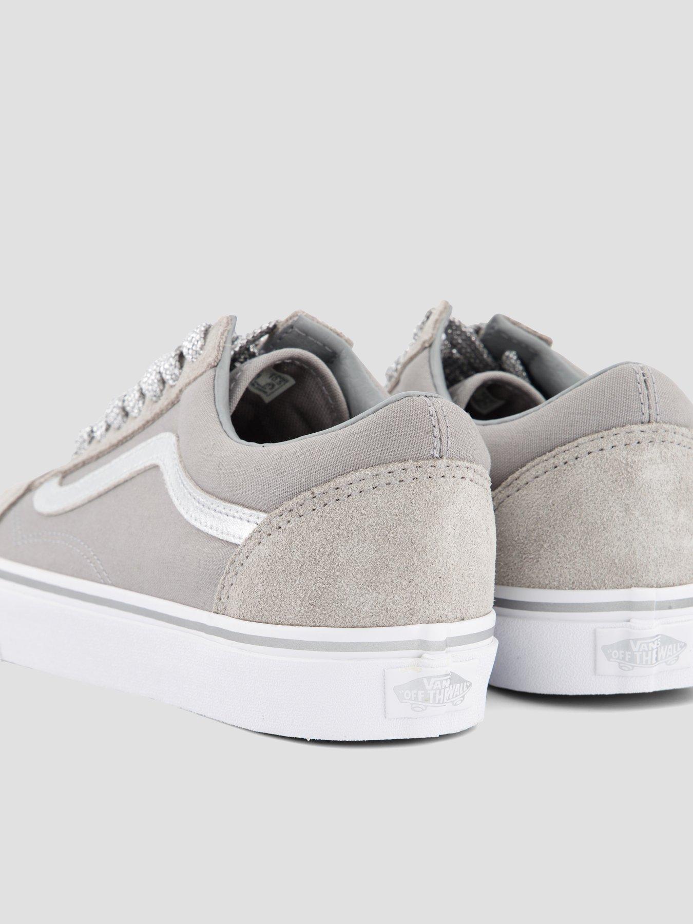  image of vans-unisex-old-skool-trainers-metallic-pop-grey