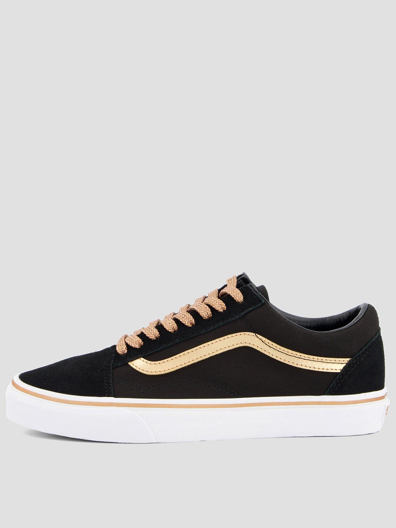  image of vans-unisex-old-skool-trainers-metallic-pop-black