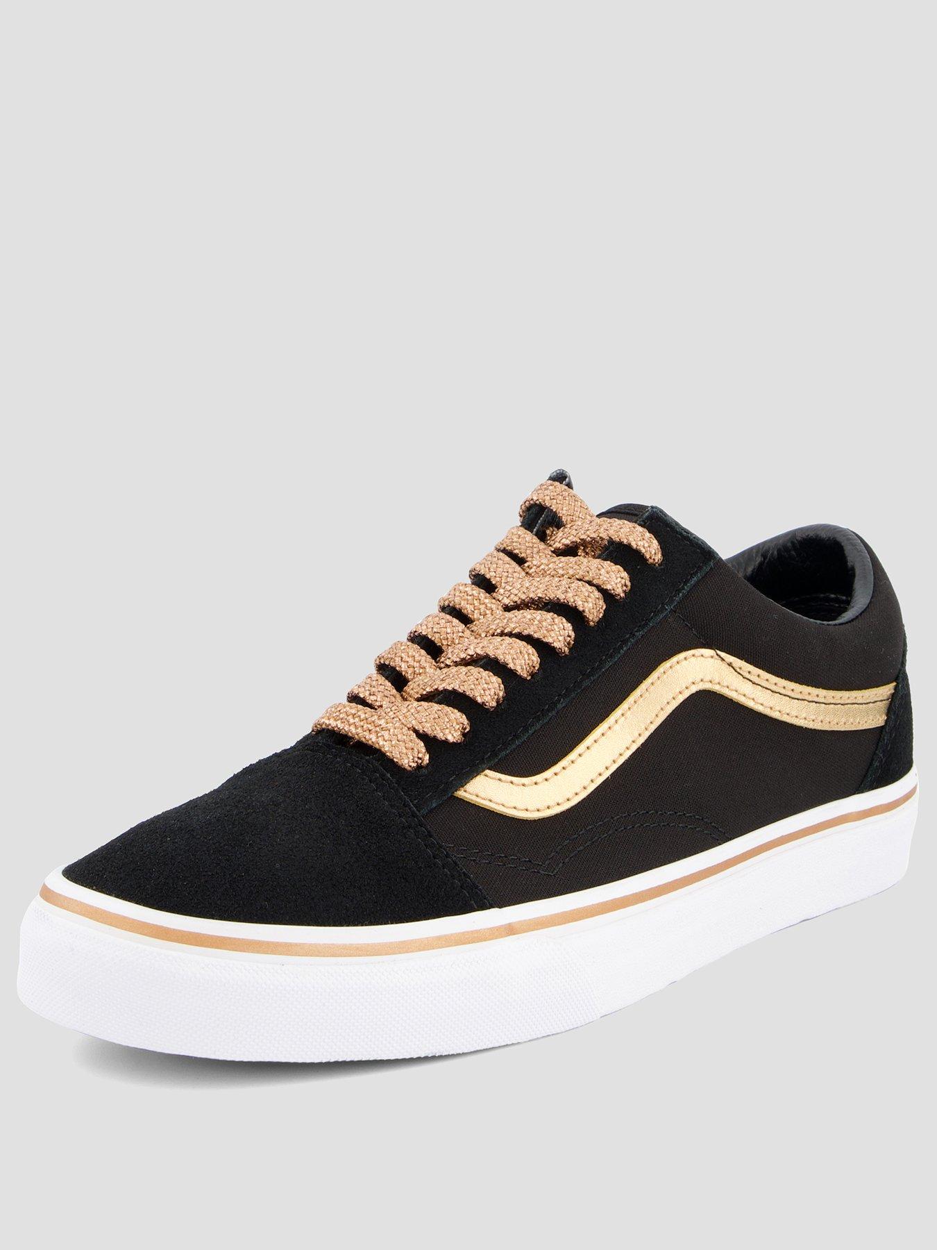  image of vans-unisex-old-skool-trainers-metallic-pop-black