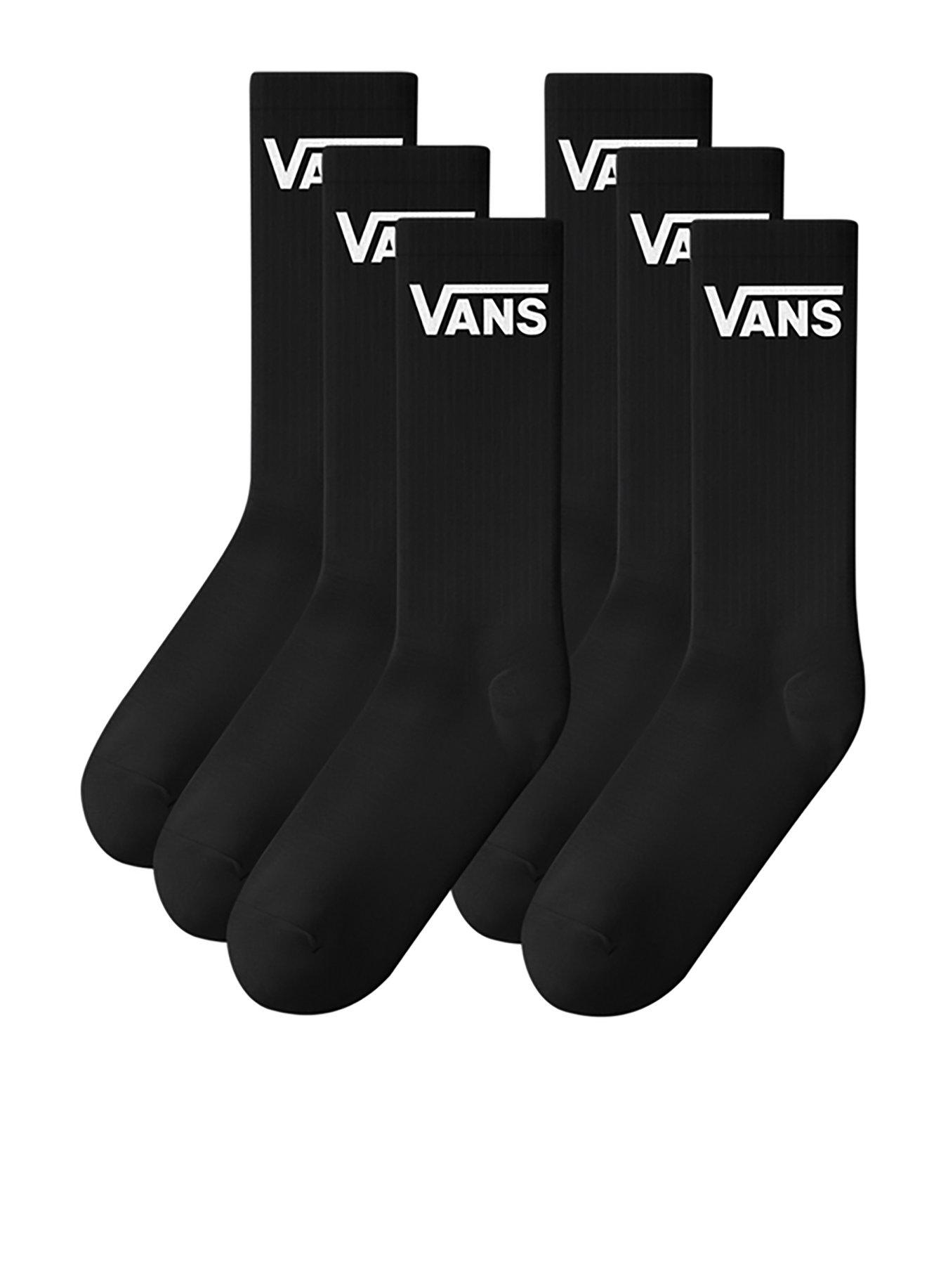  image of vans-unisex-classic-crew-socks-black