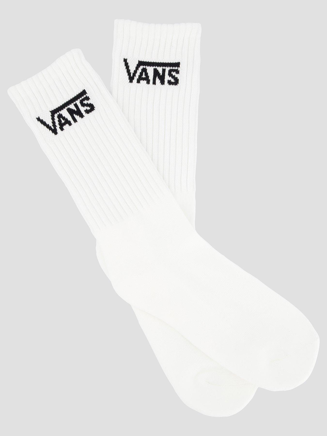 stillFront image of vans-unisex-classic-crew-socks-white