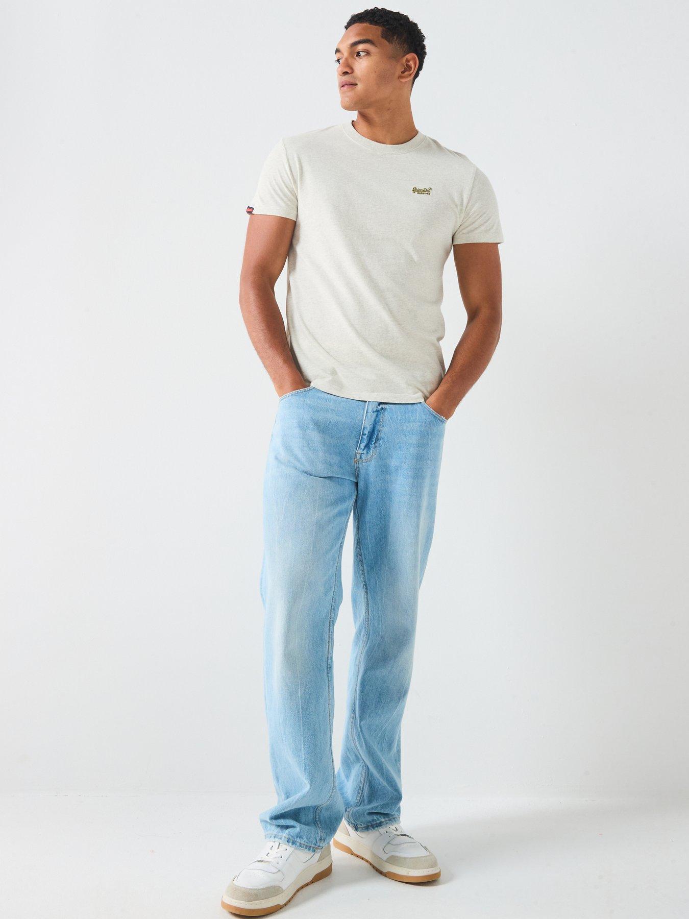 Image 3 of 5 of Superdry Essential Logo Embroidered T-shirt - Cream