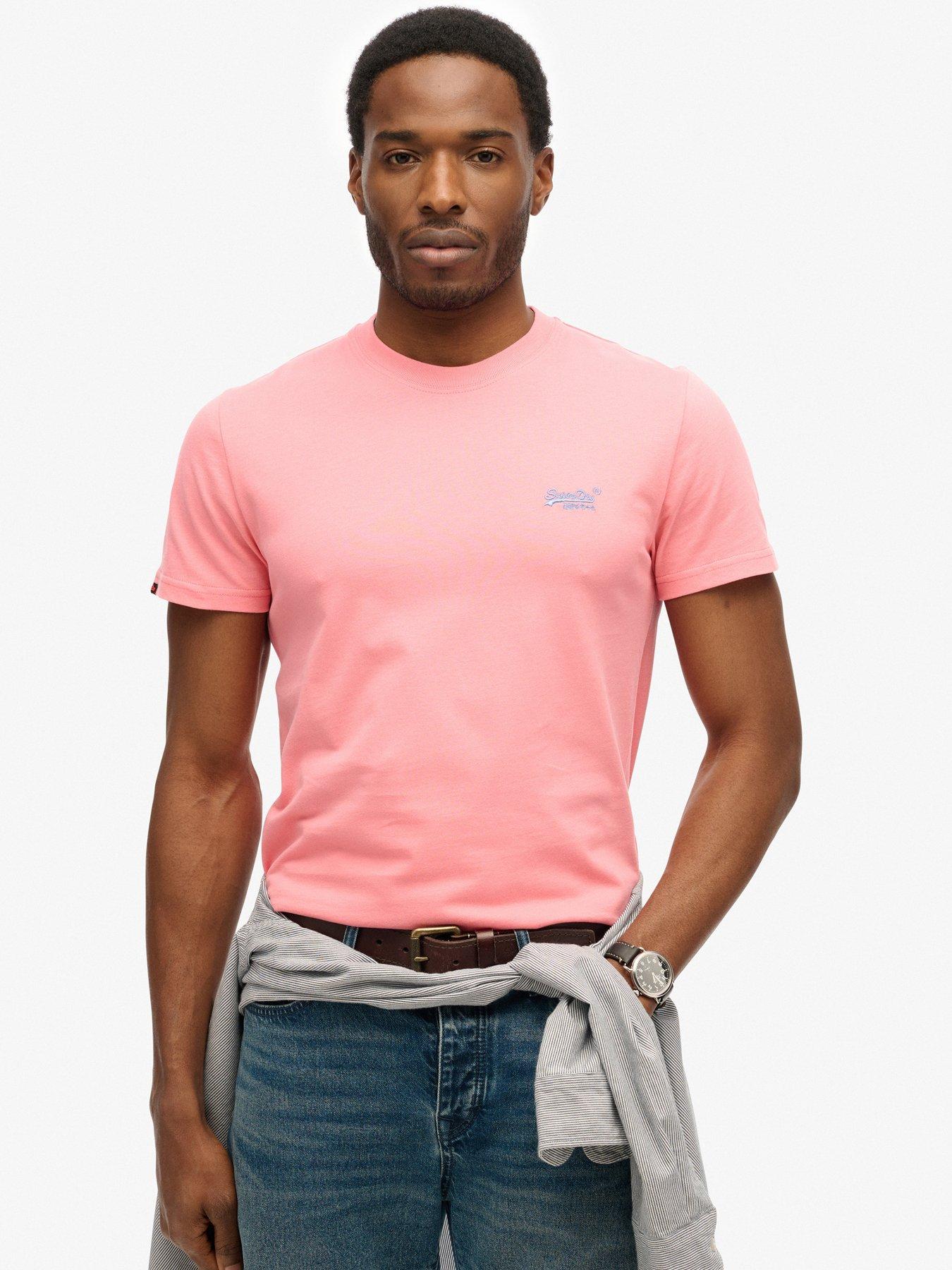 Superdry Essential Logo Embroidered T-Shirt - Pink
