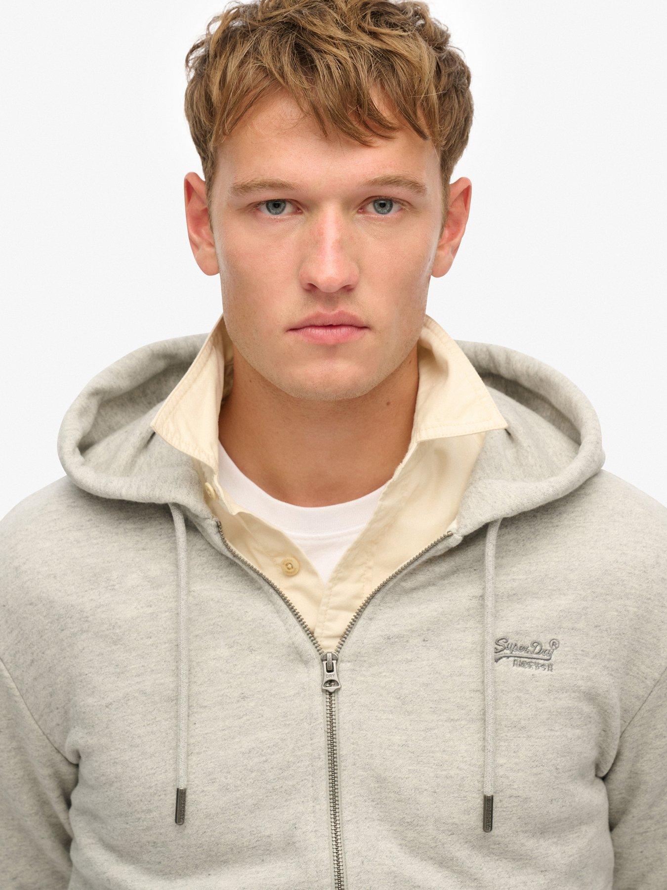 Image 3 of 5 of Superdry Essential Logo Zip Hoodie - Grey