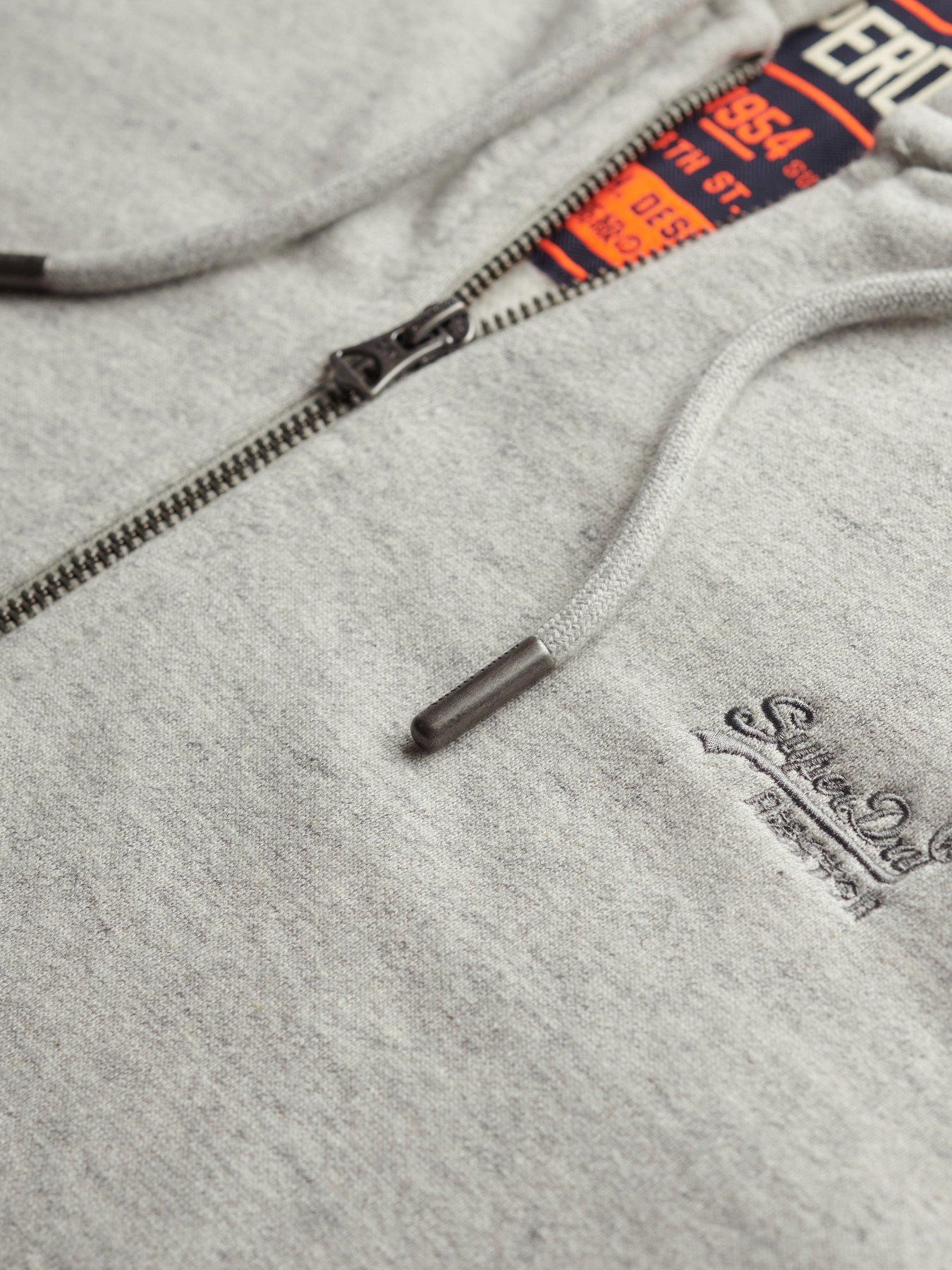 Image 5 of 5 of Superdry Essential Logo Zip Hoodie - Grey