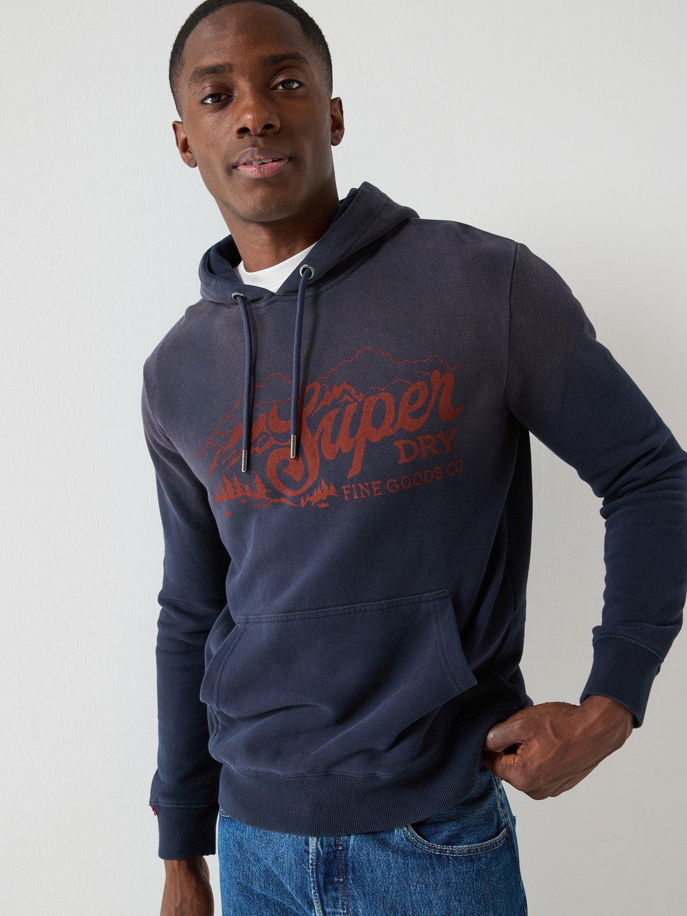 Superdry Lo-Fi Outdoors Relaxed Hoodie - Navy