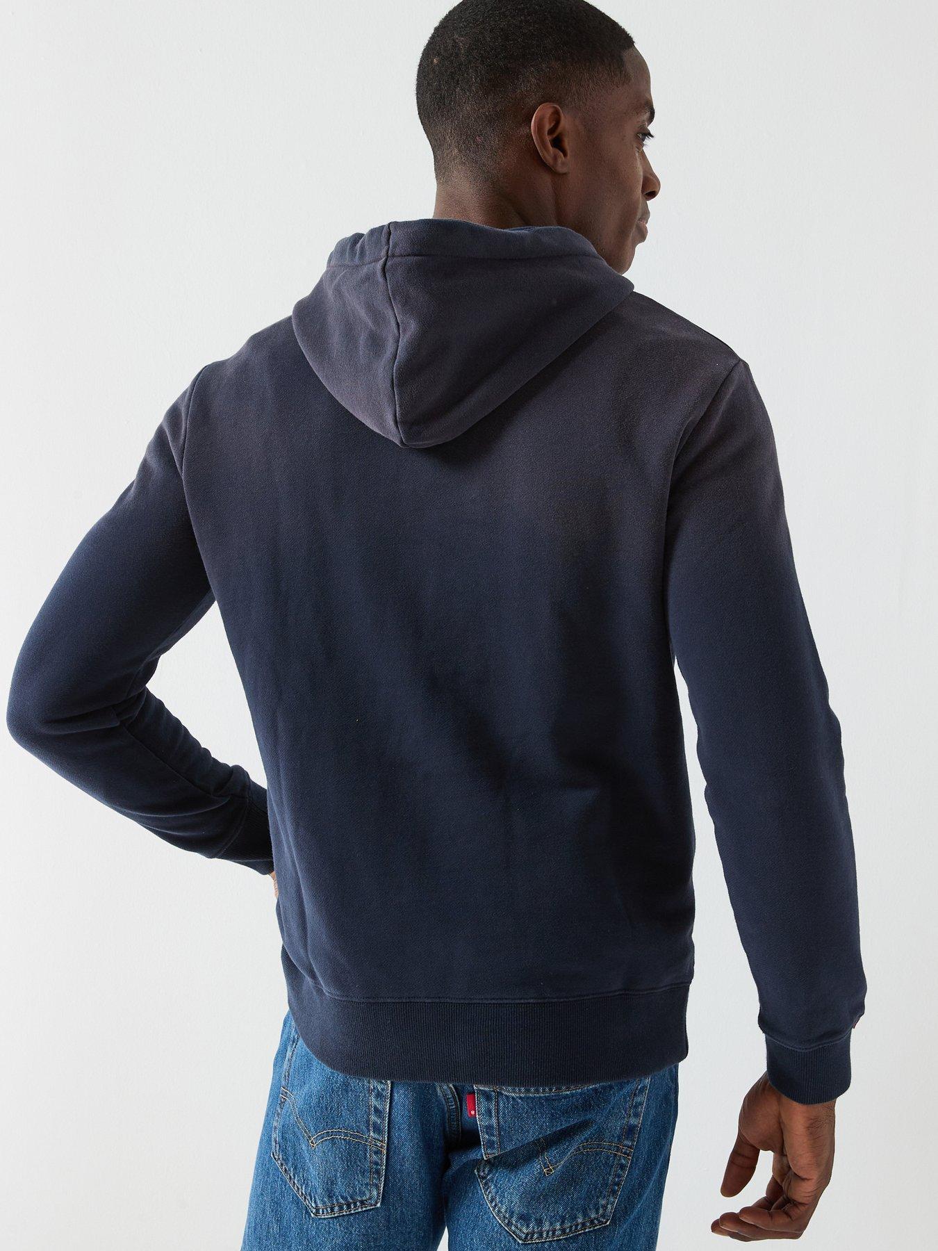 stillFront image of superdry-lo-fi-outdoors-relaxed-hoodie-navy