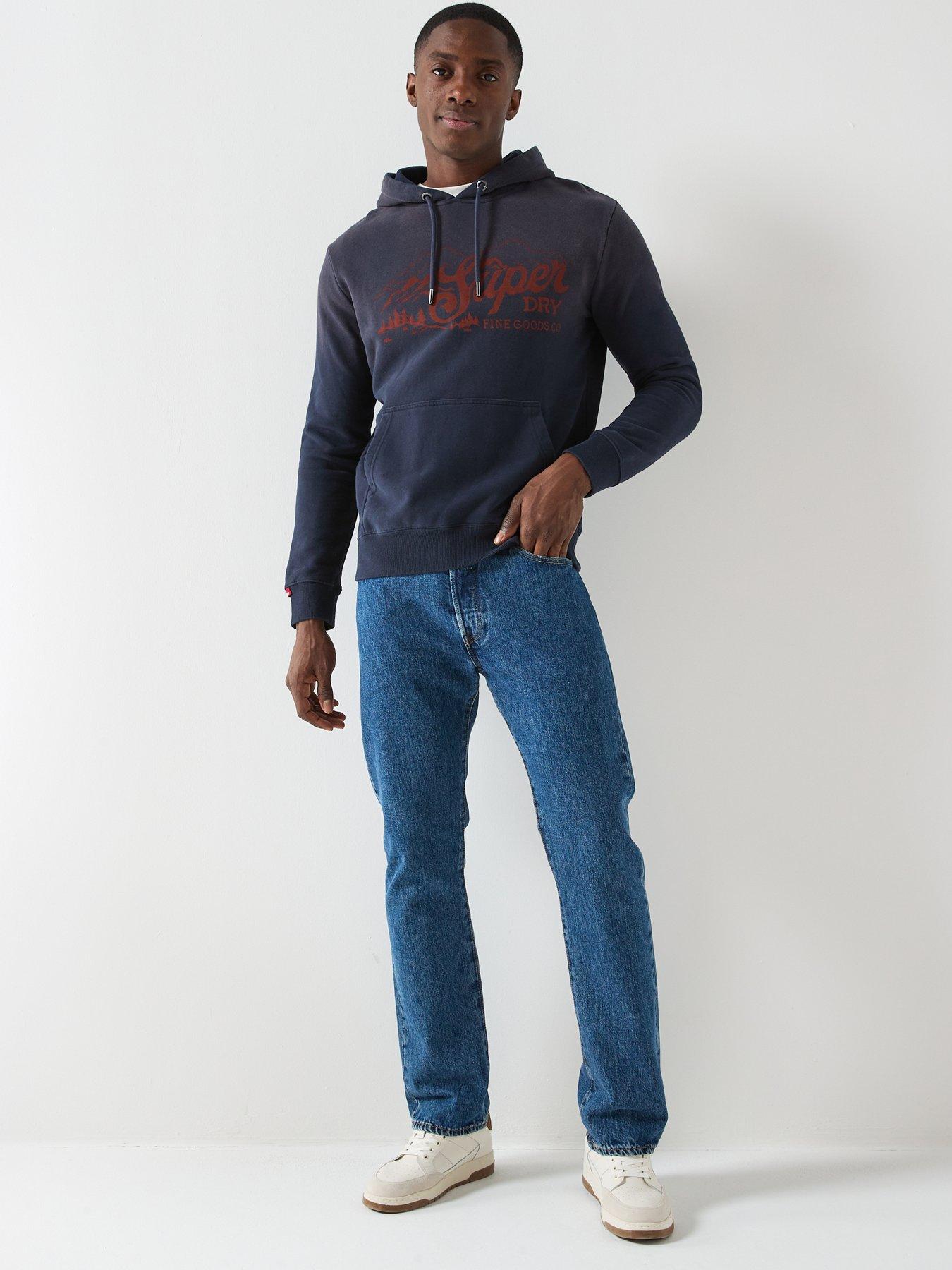 image of superdry-lo-fi-outdoors-relaxed-hoodie-navy