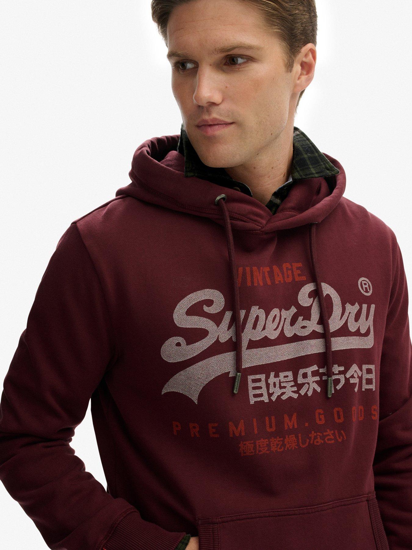 Image 3 of 5 of Superdry Vintage Duo Classic Hoodie - Red