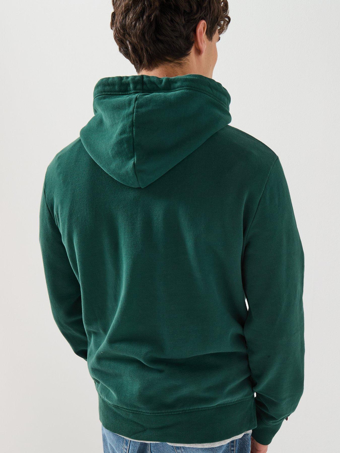  image of superdry-vintage-duo-classic-hoodie-green