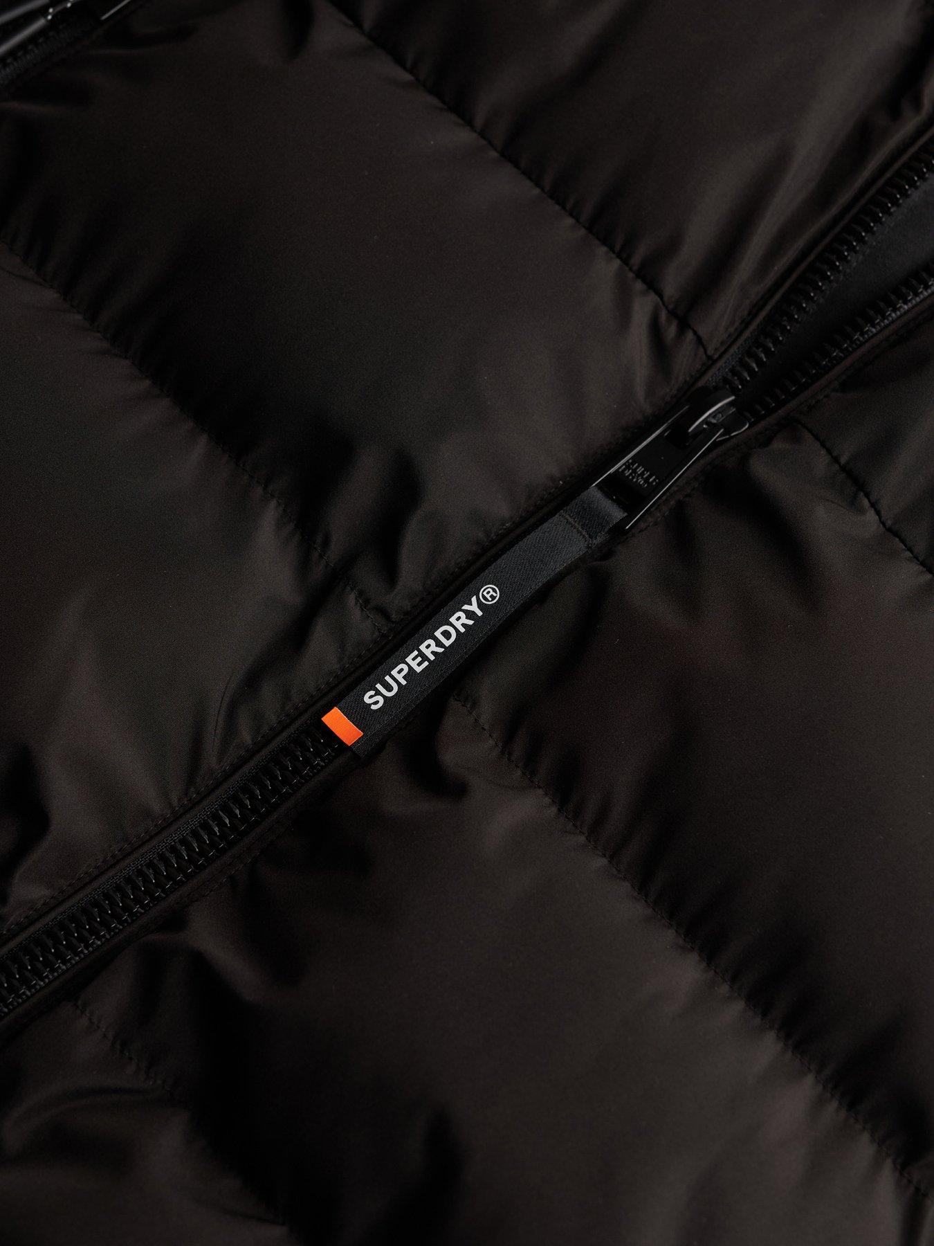 Image 6 of 6 of Superdry Hooded Sports Puffer Jacket - Black