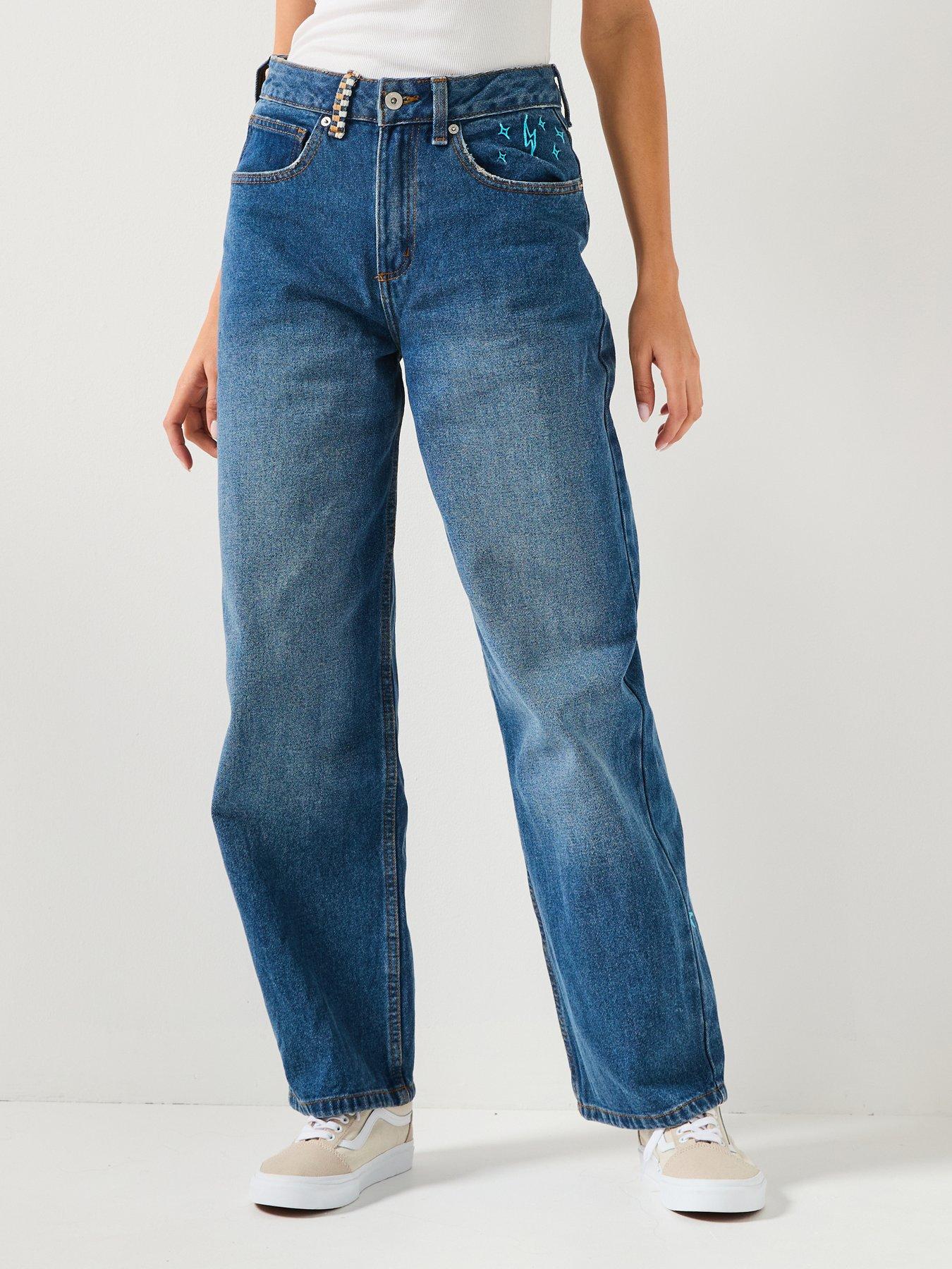 undefined Womens Sirelle Embroidered Pant - Blue