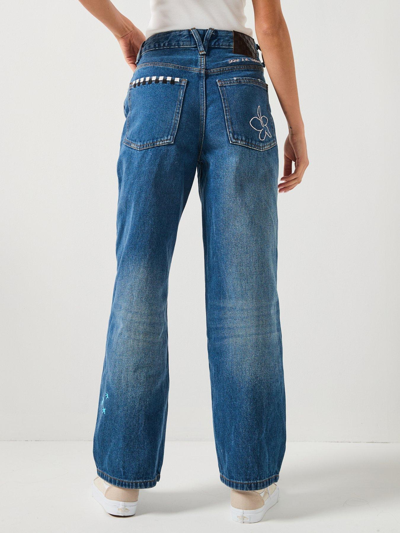 Image 2 of 6 of Vans Womens Sirelle Embroidered Pant - Blue