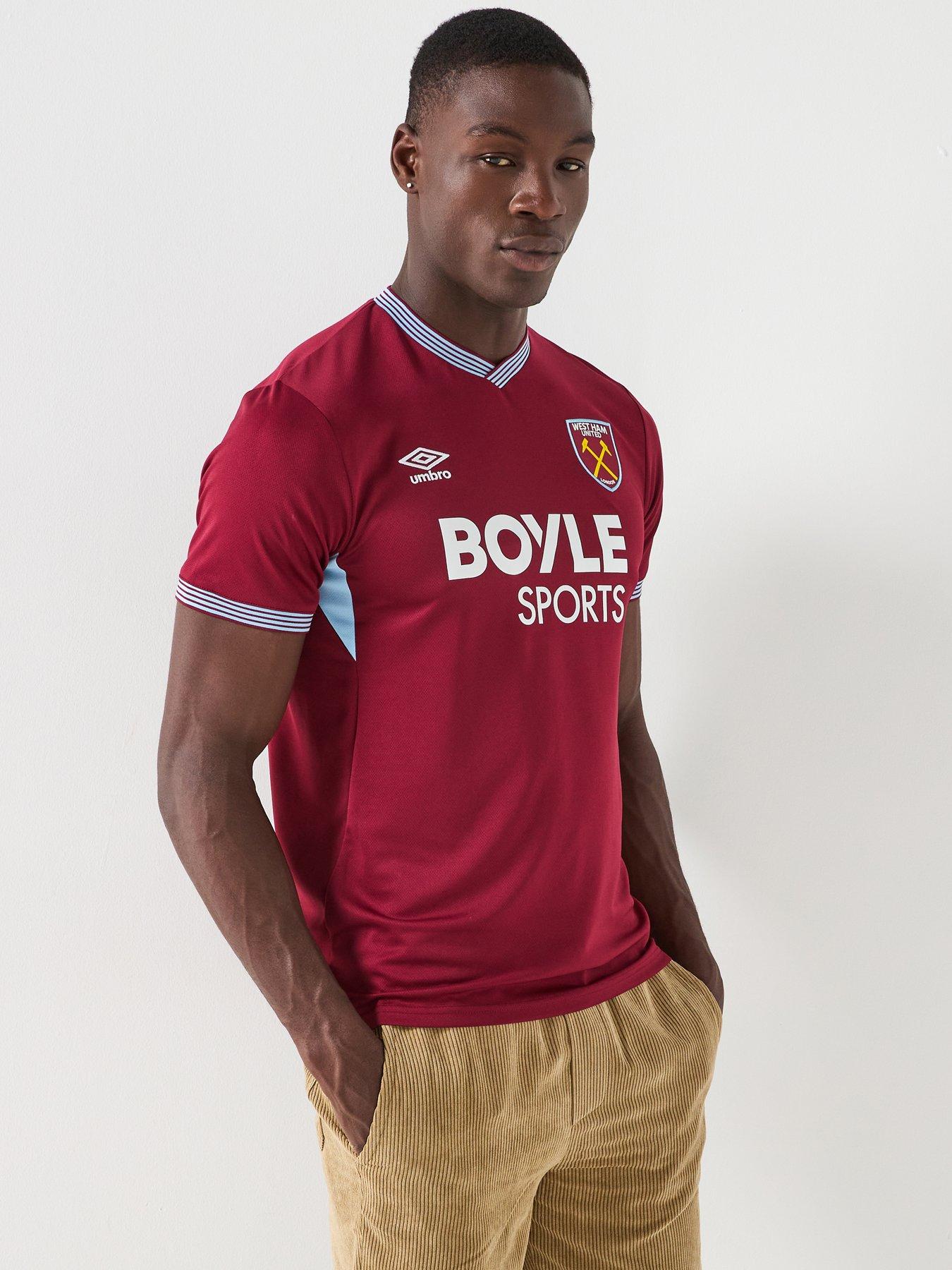 Umbro Mens West Ham Home Football Shirt - Burgundy