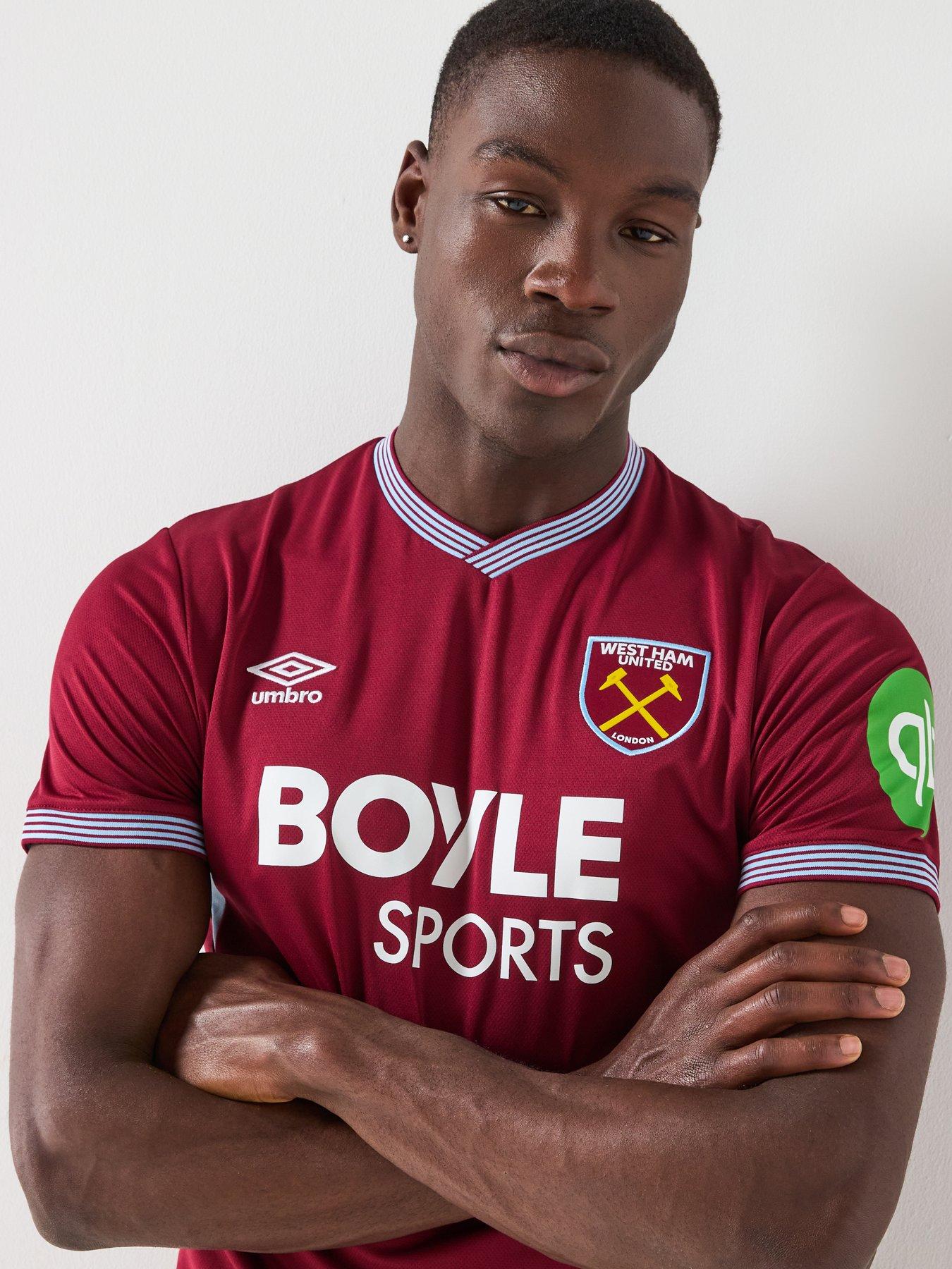 image of umbro-mens-west-ham-home-football-shirt-claret