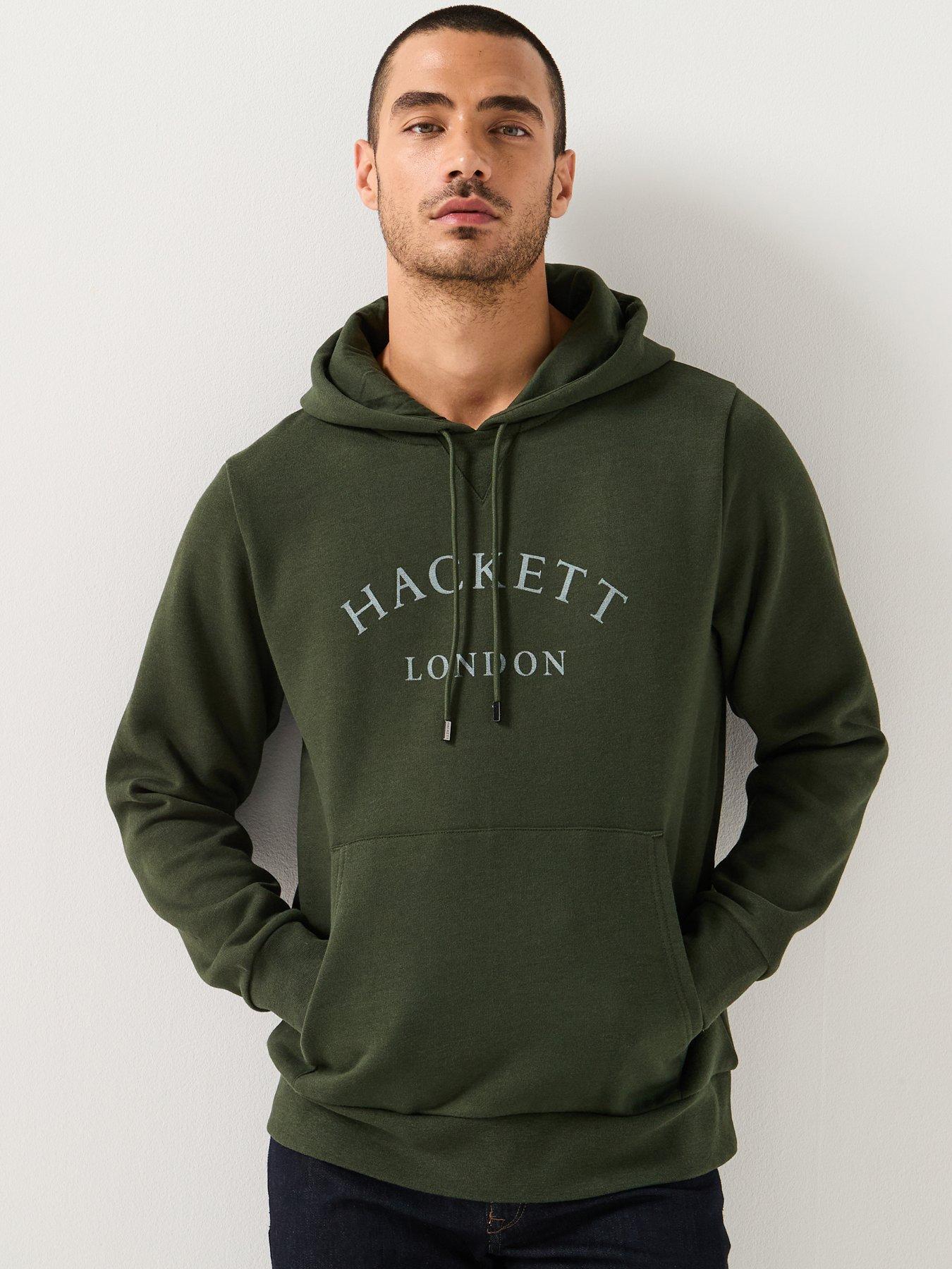 Hackett Heritage Essential Arch Logo Overhead Hoodie - Green