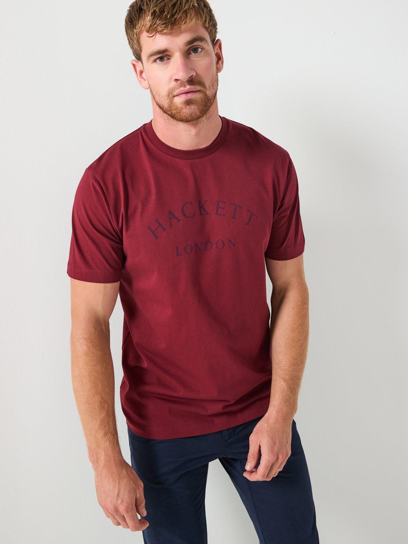 front image of hackett-heritage-essential-t-shirt-red