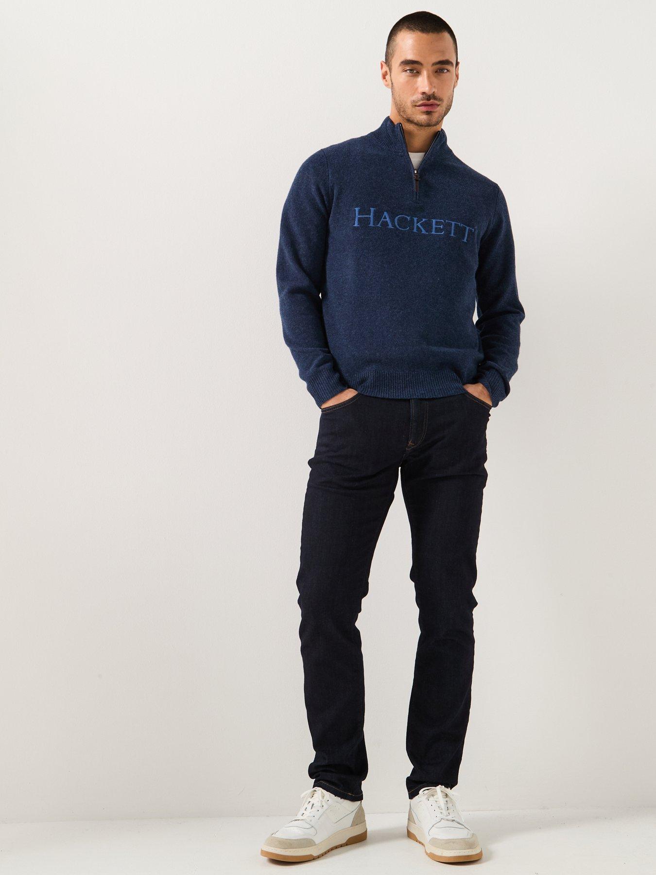  image of hackett-rinse-wash-slim-jean-dark-wash