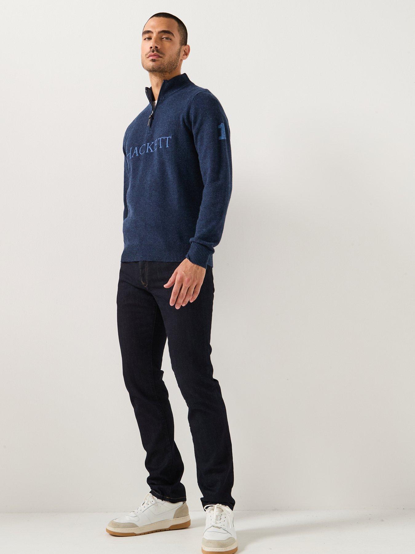  image of hackett-rinse-wash-slim-jean-dark-wash