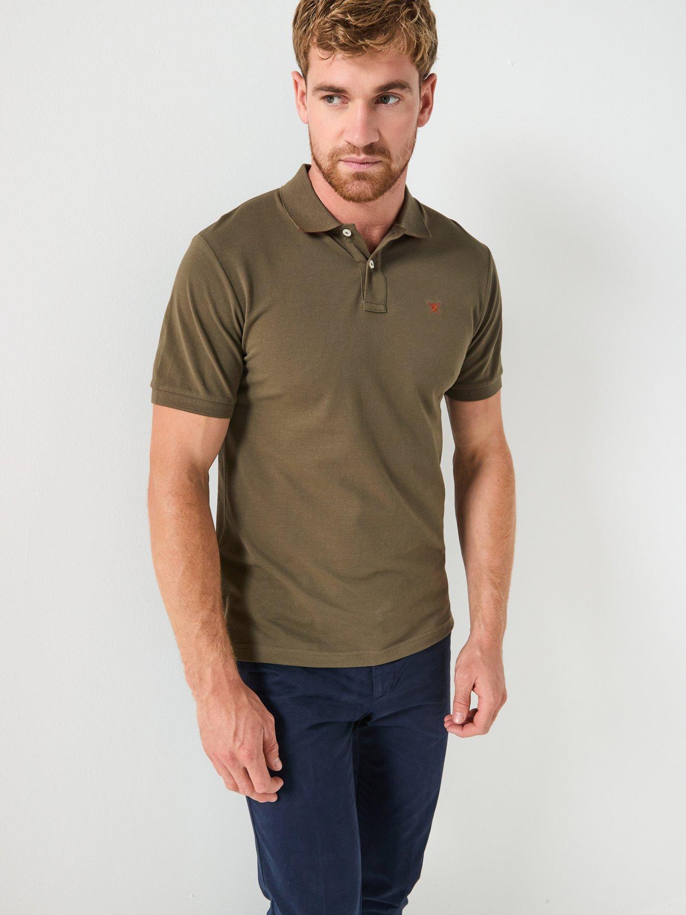 undefined Hackett Slim Fit Lest Chest Logo Polo Shirt - Green