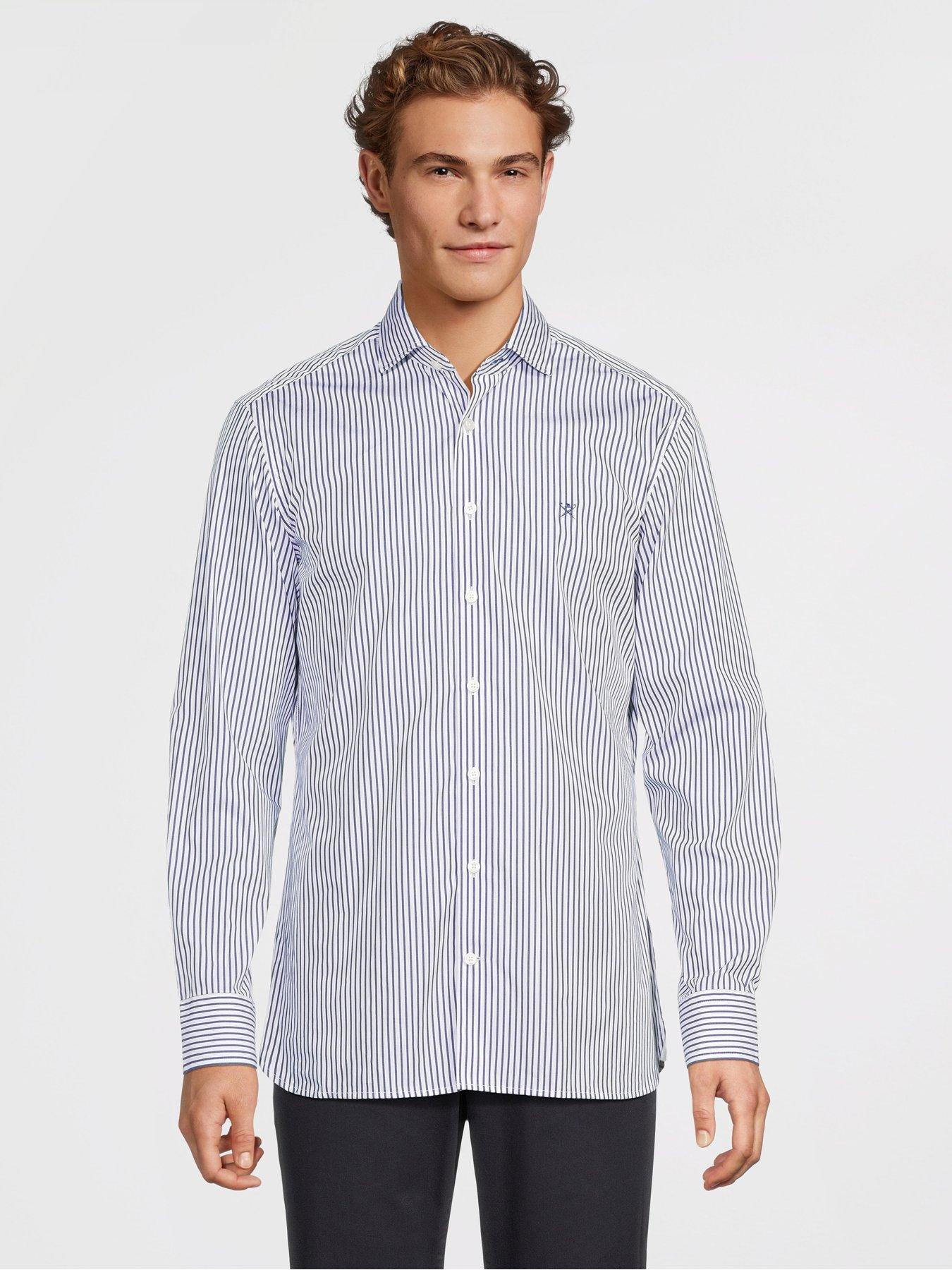 undefined Hackett Bengal Stripe Casual Long Sleeve Shirt - Blue