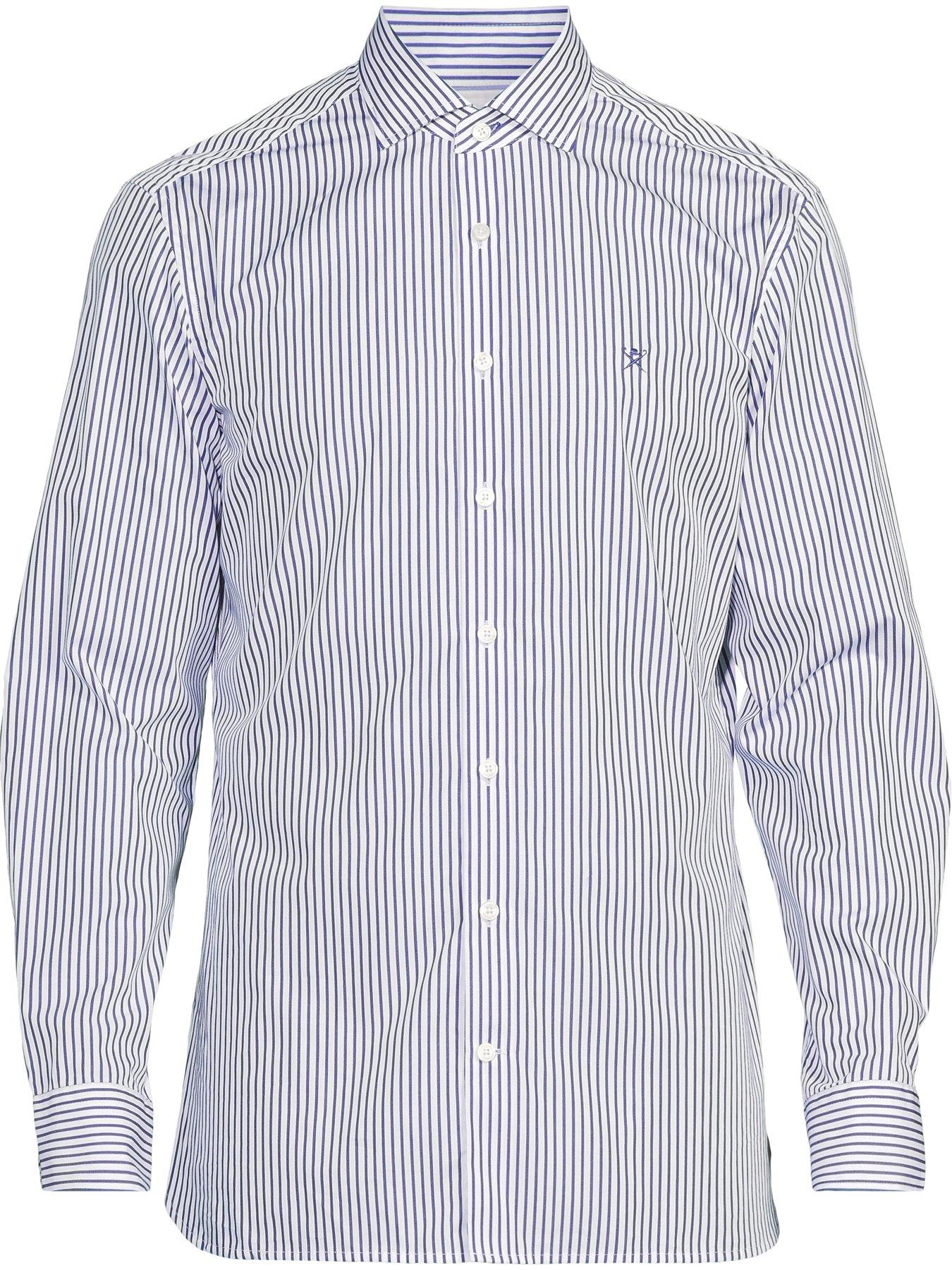 Image 6 of 6 of Hackett Bengal Stripe Casual Long Sleeve Shirt - Blue