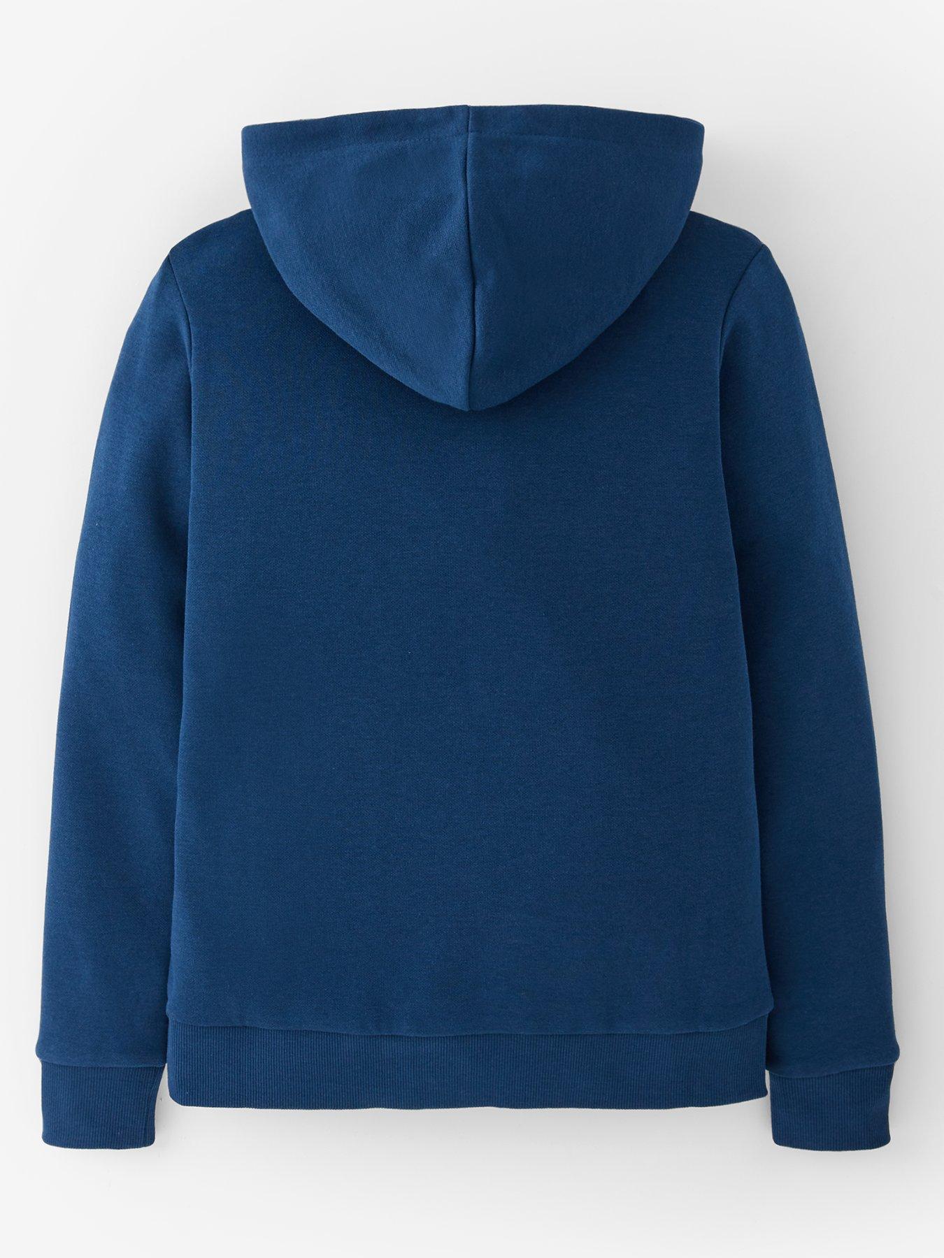 Image 2 of 4 of Jack & Jones Junior Boys Ari Branding Hoodie - Blue