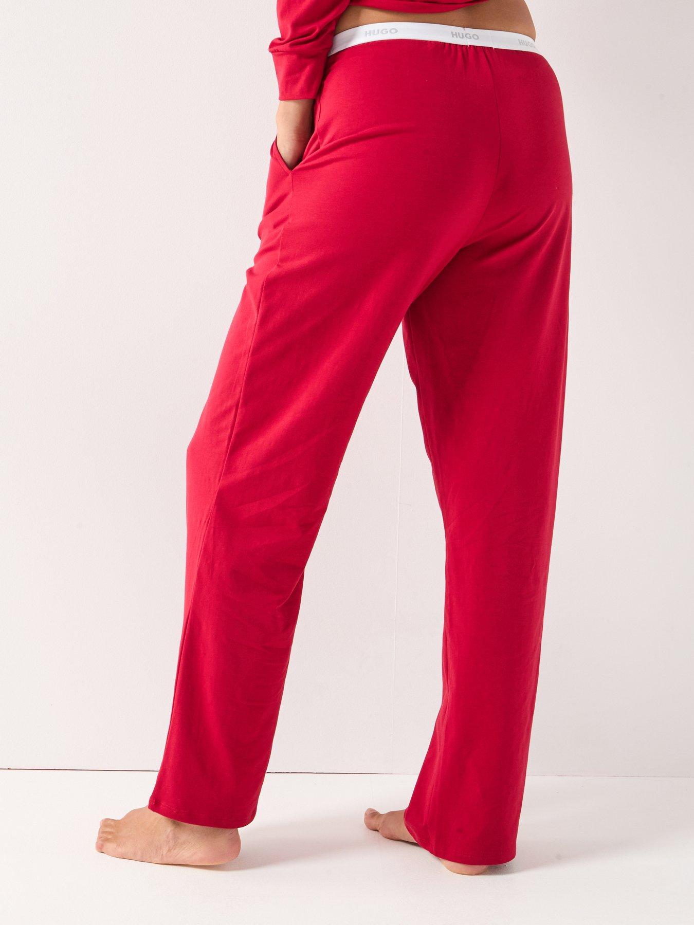 Image 2 of 6 of HUGO Logo Pyjama Pant - Medium Red