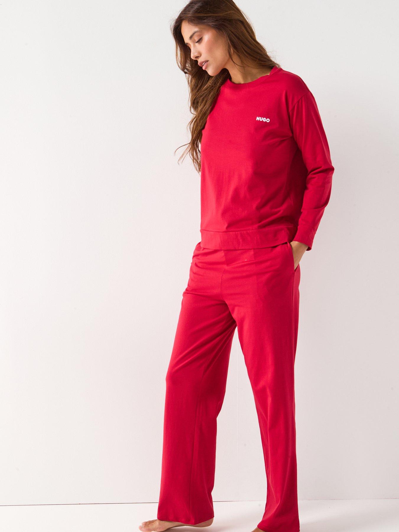 Image 3 of 6 of HUGO Logo Pyjama Pant - Medium Red