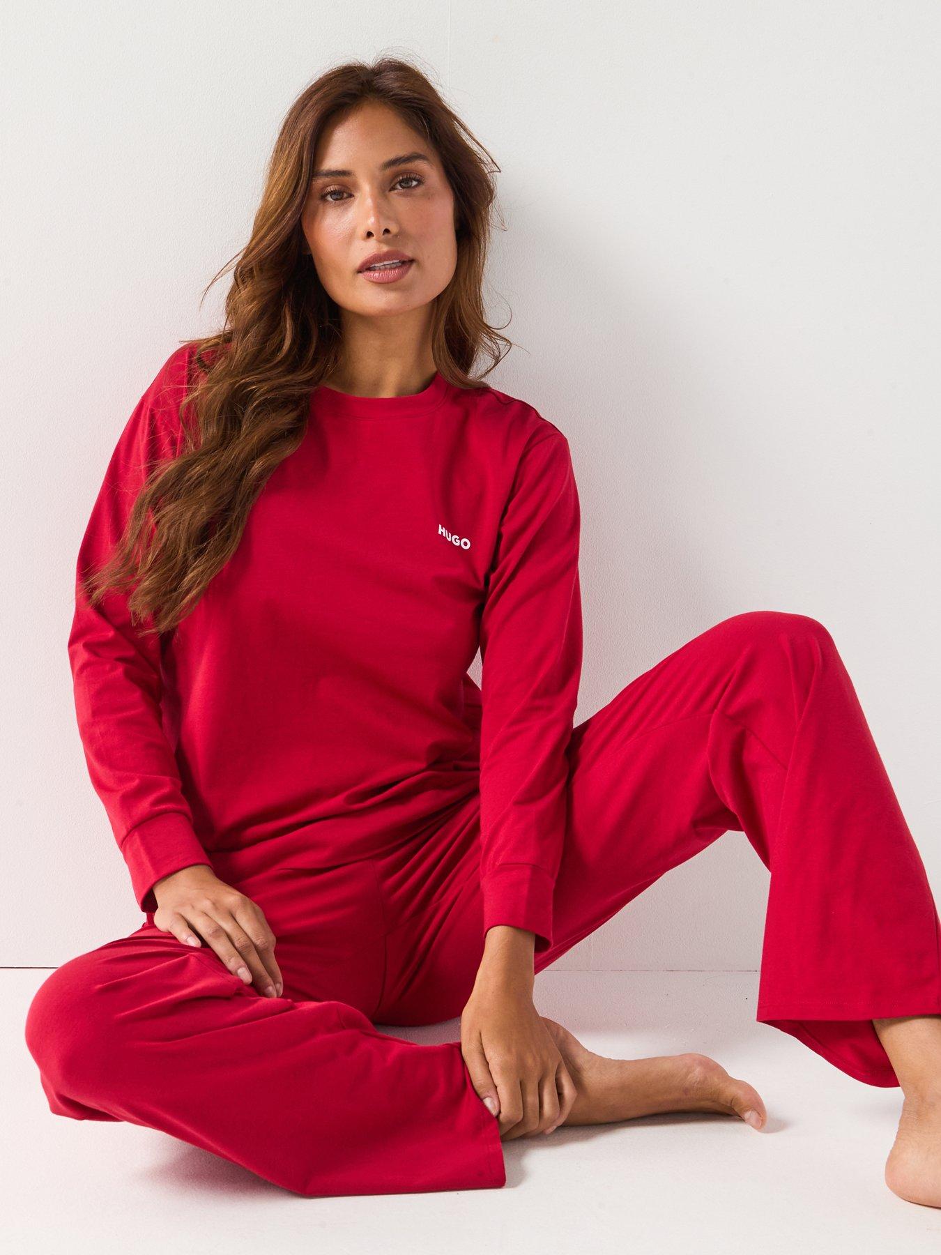 Image 4 of 6 of HUGO Logo Pyjama Pant - Medium Red