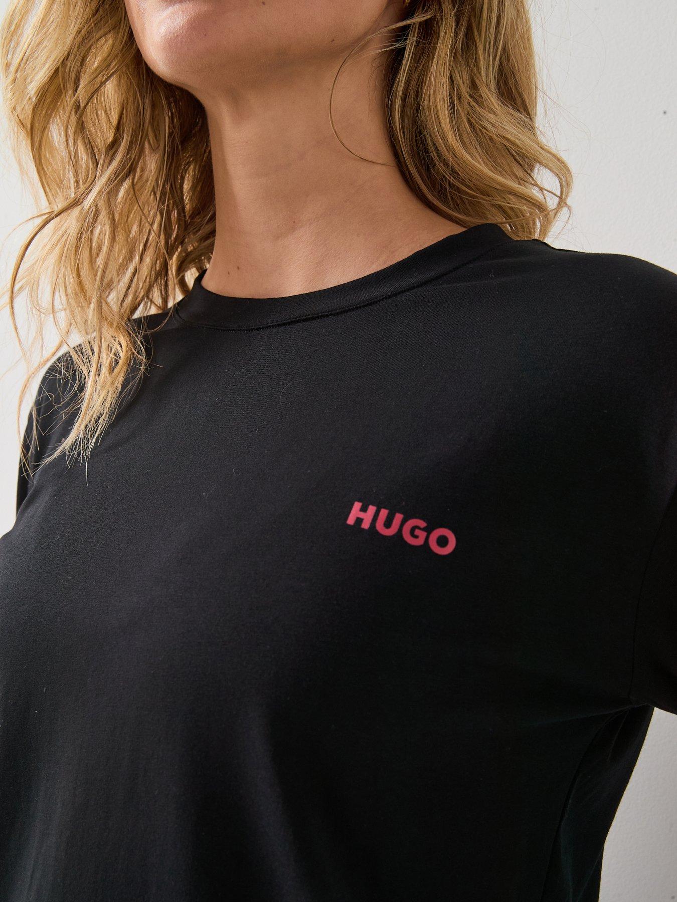 Image 4 of 5 of HUGO Logo Pyjama Shirt - Black