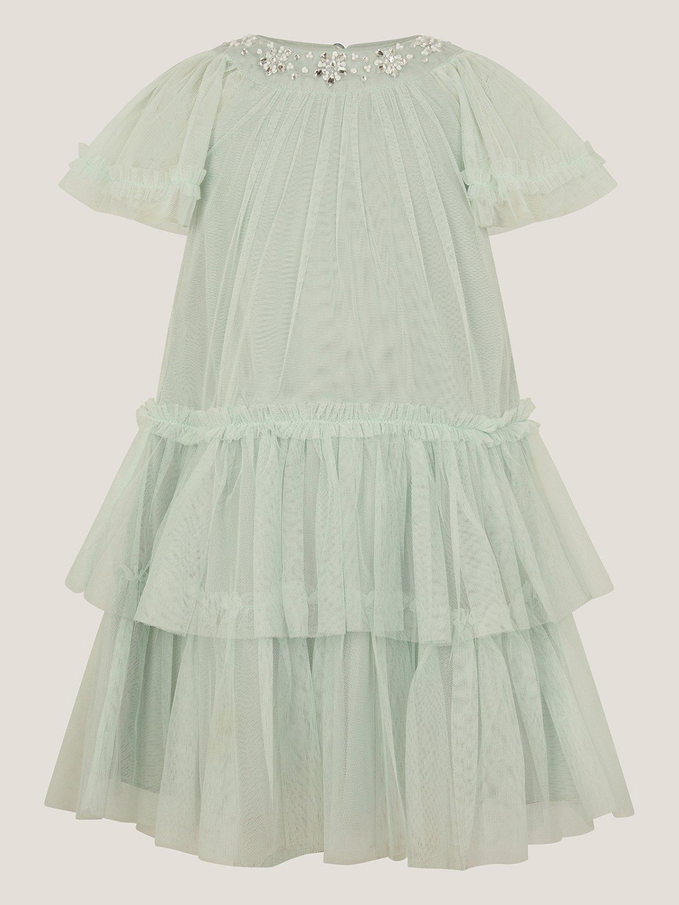 front image of monsoon-girls-anastasia-beaded-neck-swirl-dress-light-green