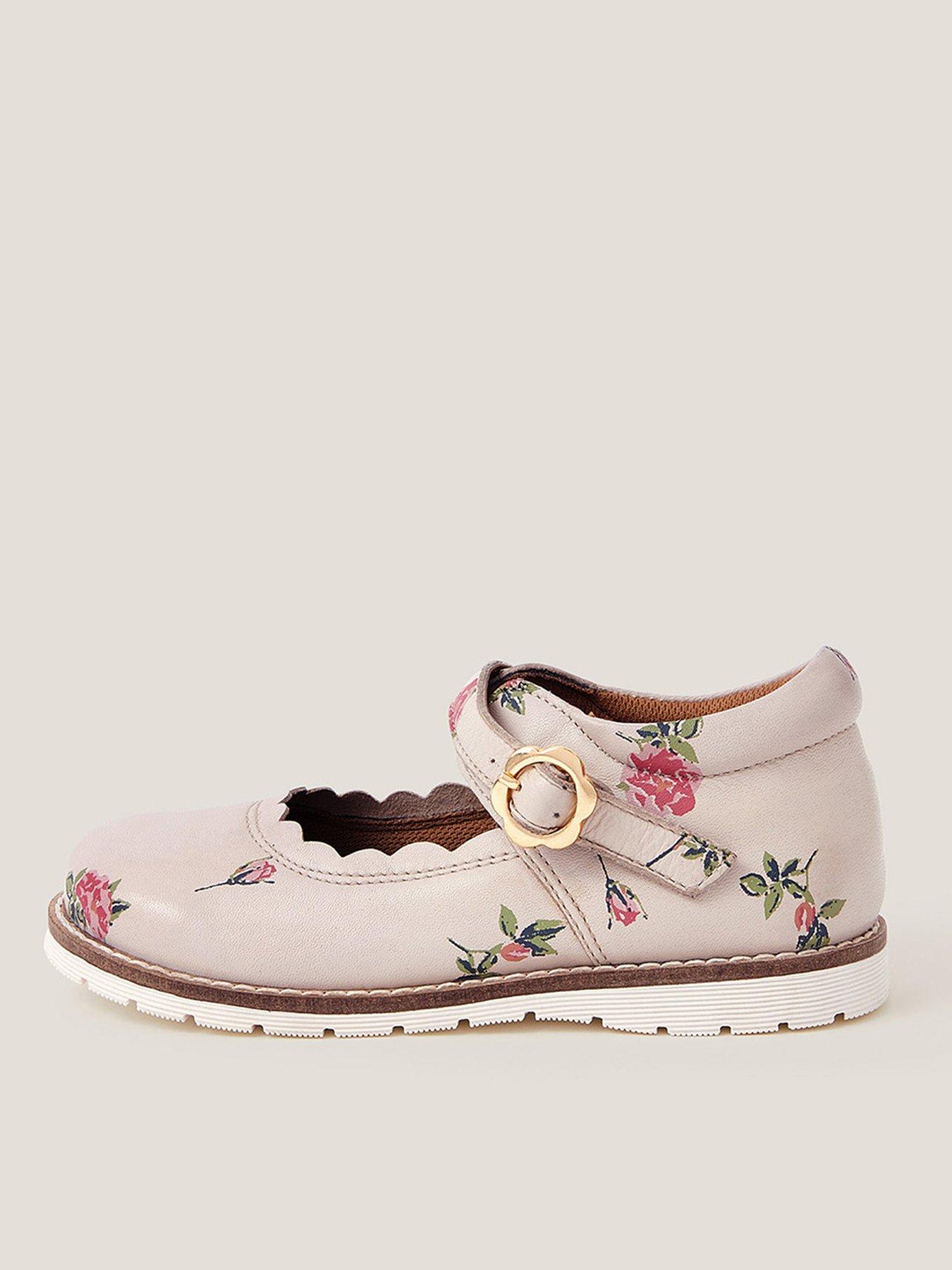 Monsoon Girls Toddler Leather Mary Jane Shoes - Multi