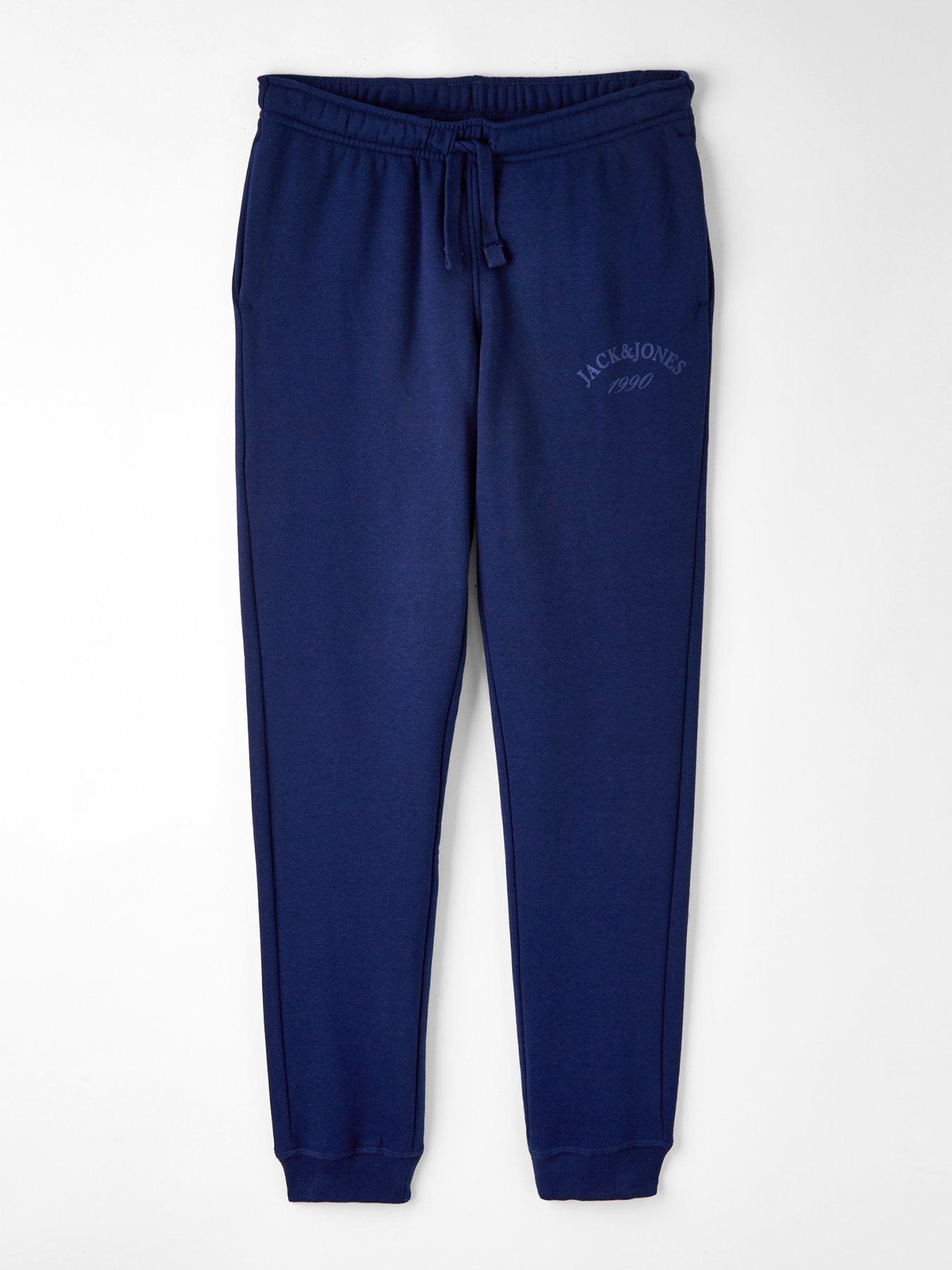 Image 1 of 4 of Jack & Jones Junior Boys Kane Bleecks Sweat Pants - Blue