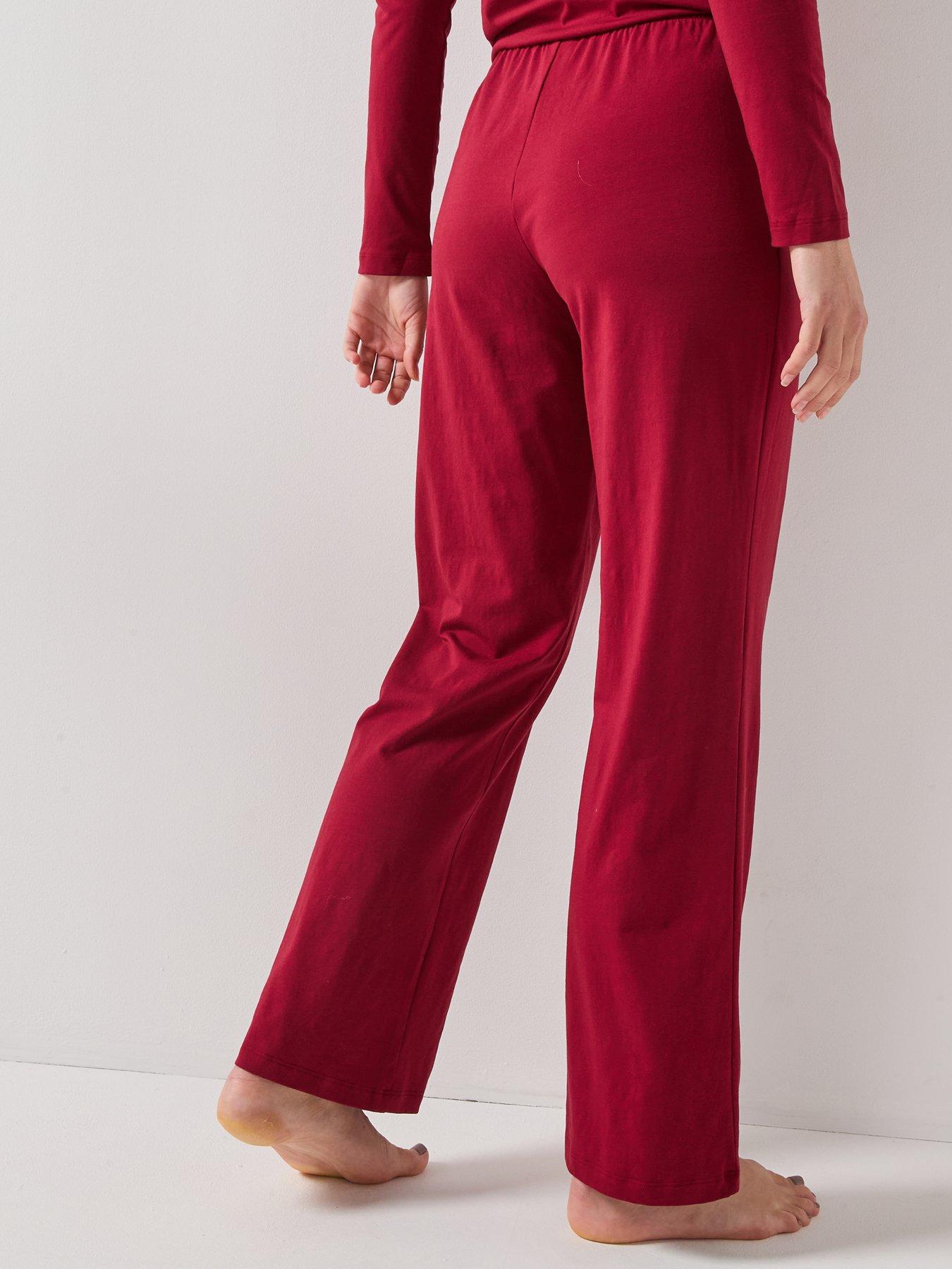  image of boss-pyjama-pants-dark-red