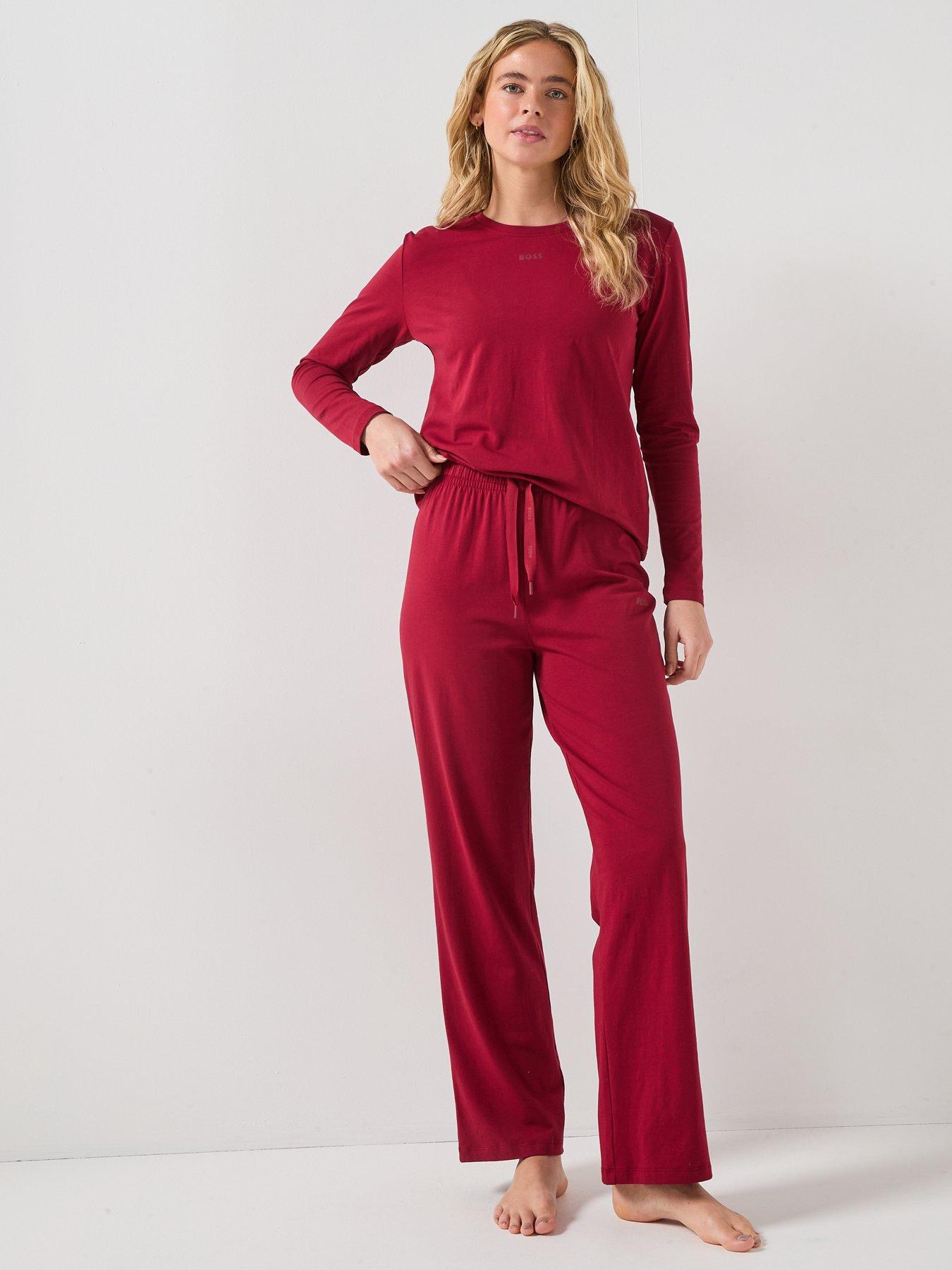  image of boss-pyjama-pants-dark-red