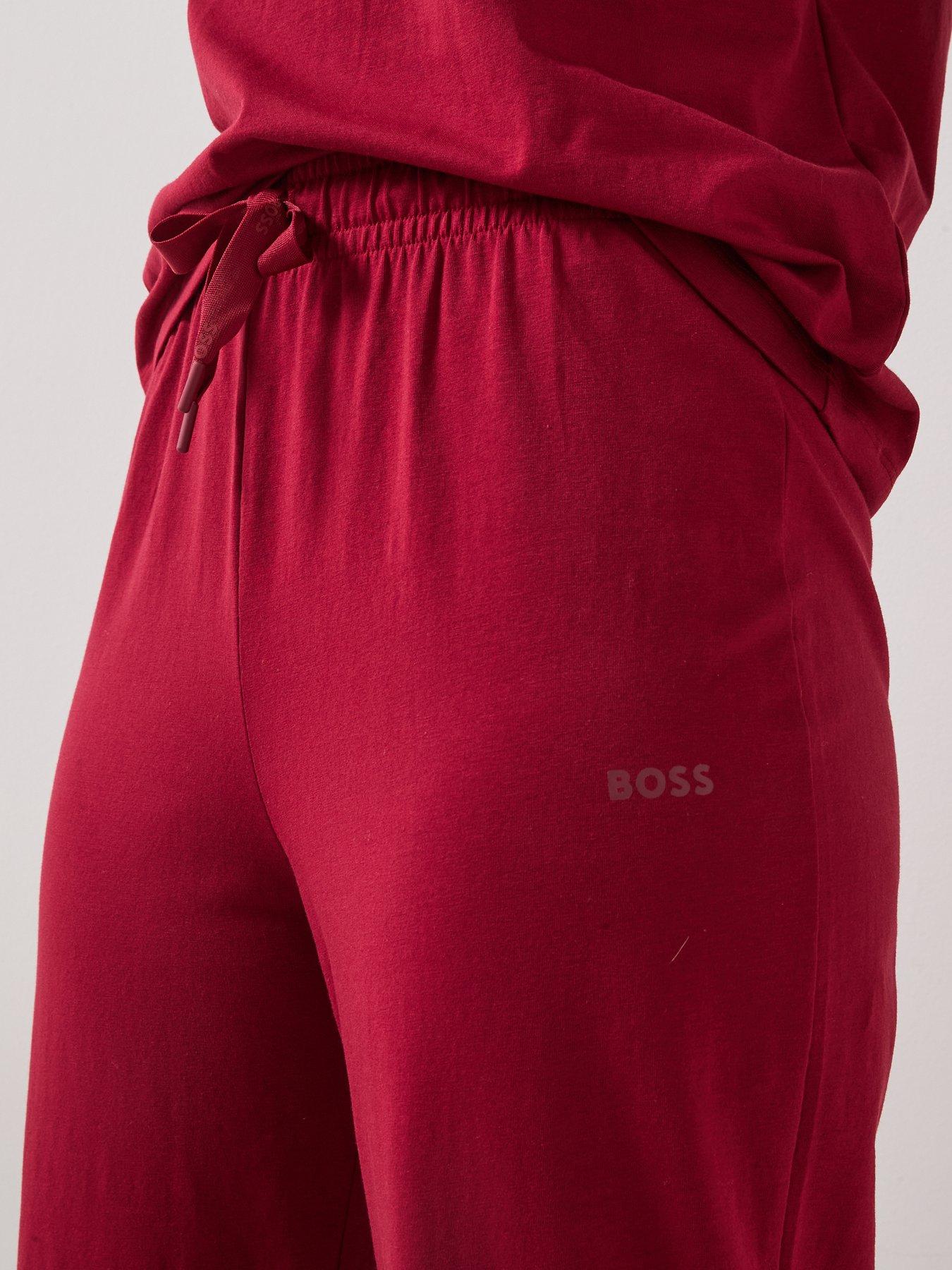  image of boss-pyjama-pants-dark-red