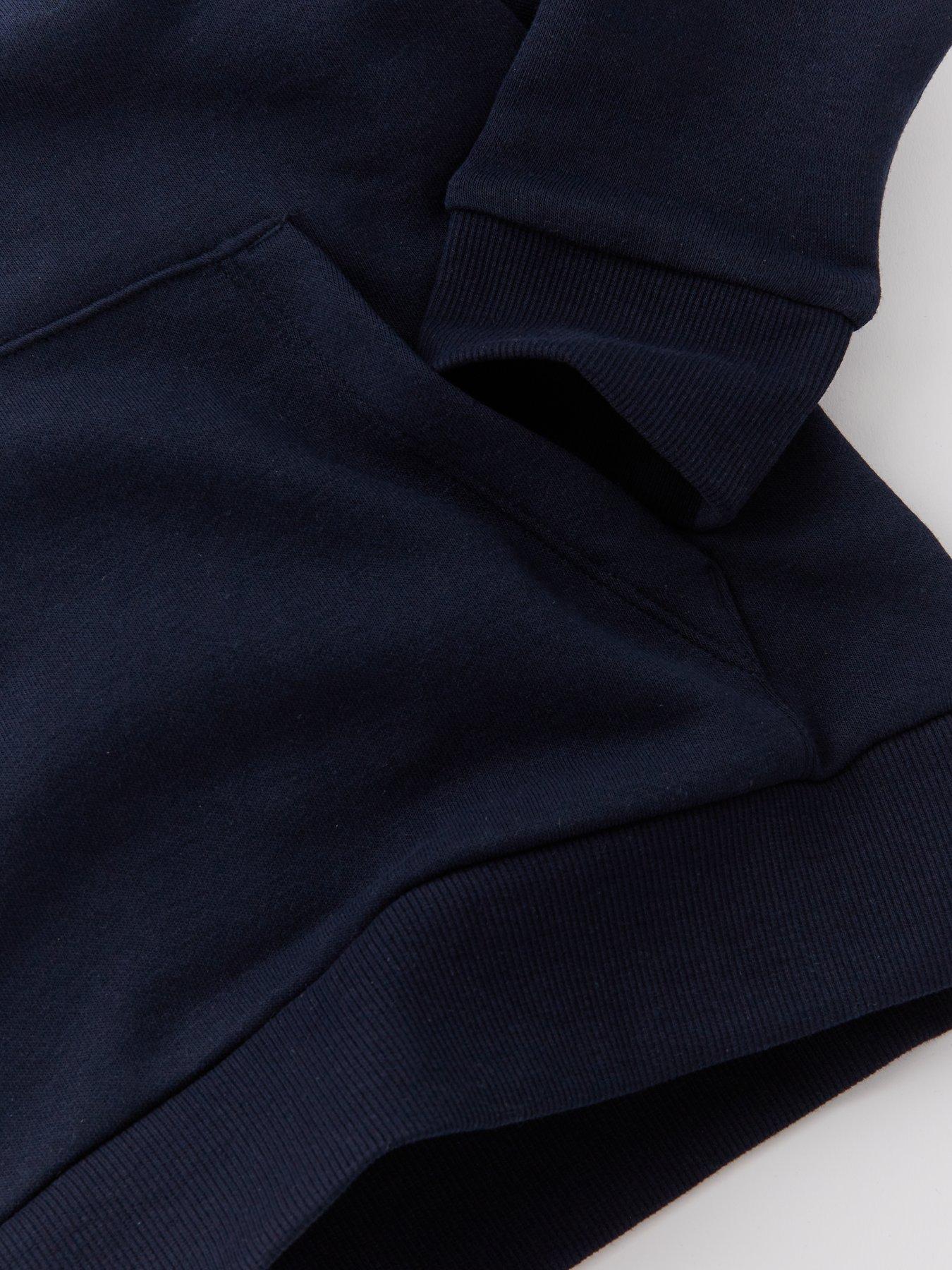  image of jack-jones-junior-boys-ari-branding-hoodie-navy