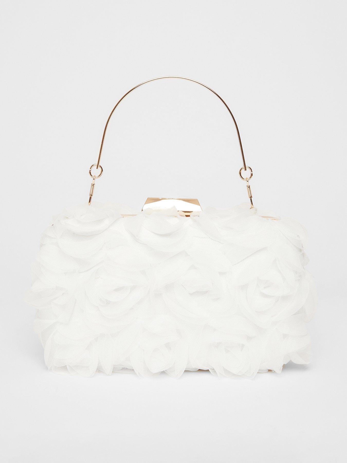 front image of quiz-bridal-white-organza-rose-box-bag