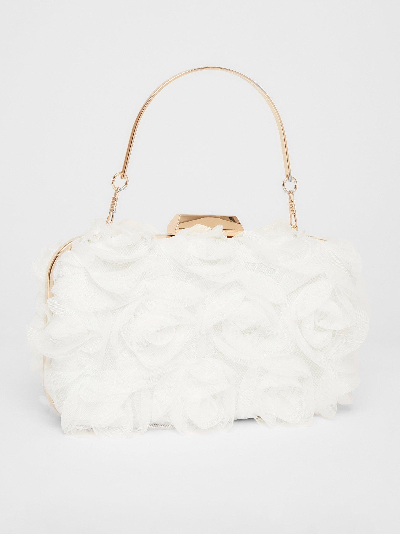back image of quiz-bridal-white-organza-rose-box-bag