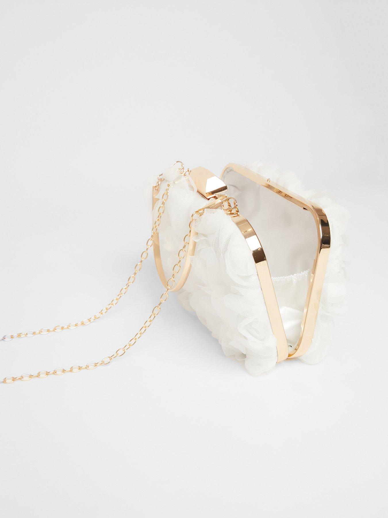  image of quiz-bridal-white-organza-rose-box-bag