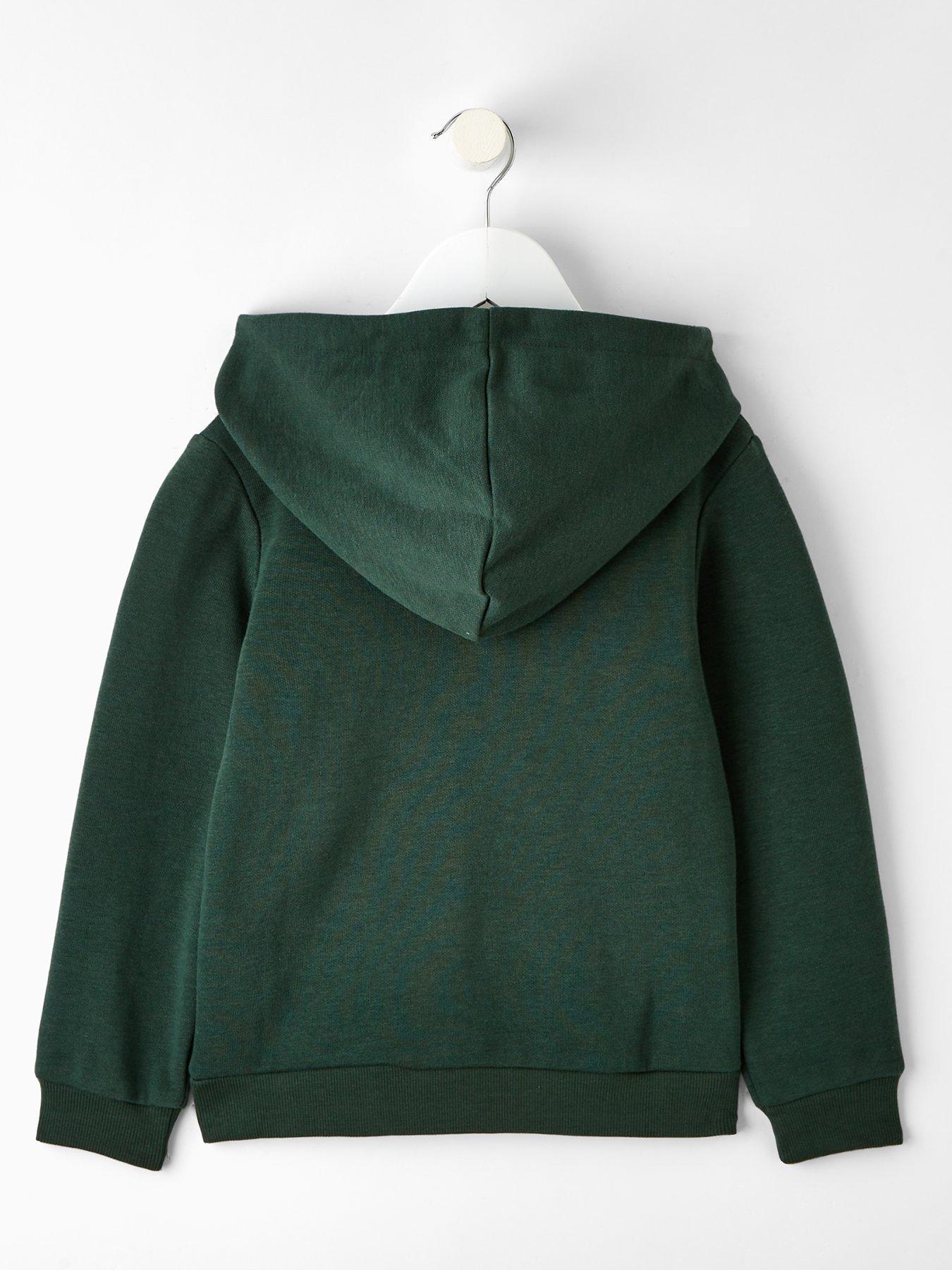  image of jack-jones-mini-younger-boys-ari-branding-hoodie-green