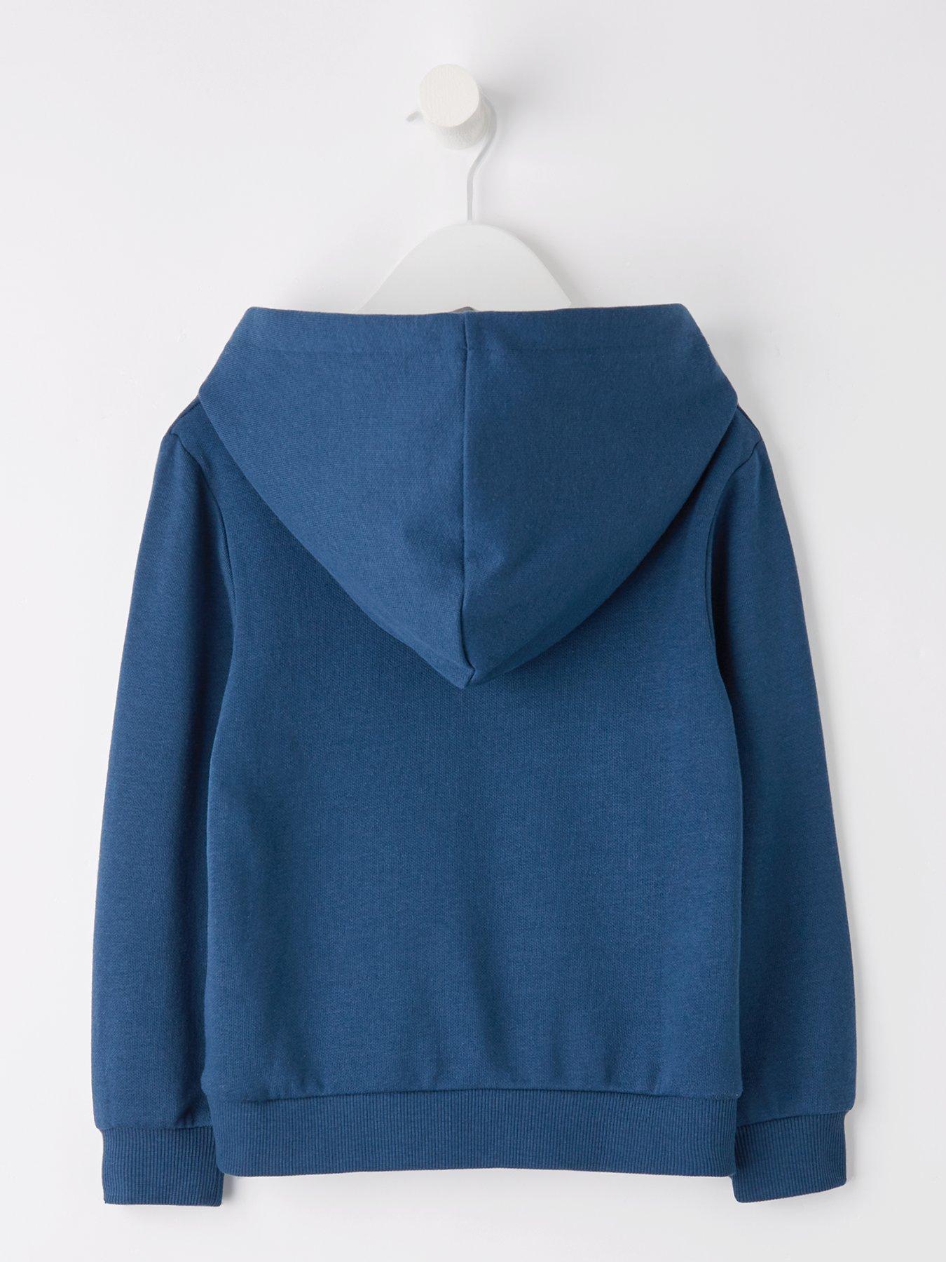  image of jack-jones-mini-younger-boys-ari-branding-hoodie-blue