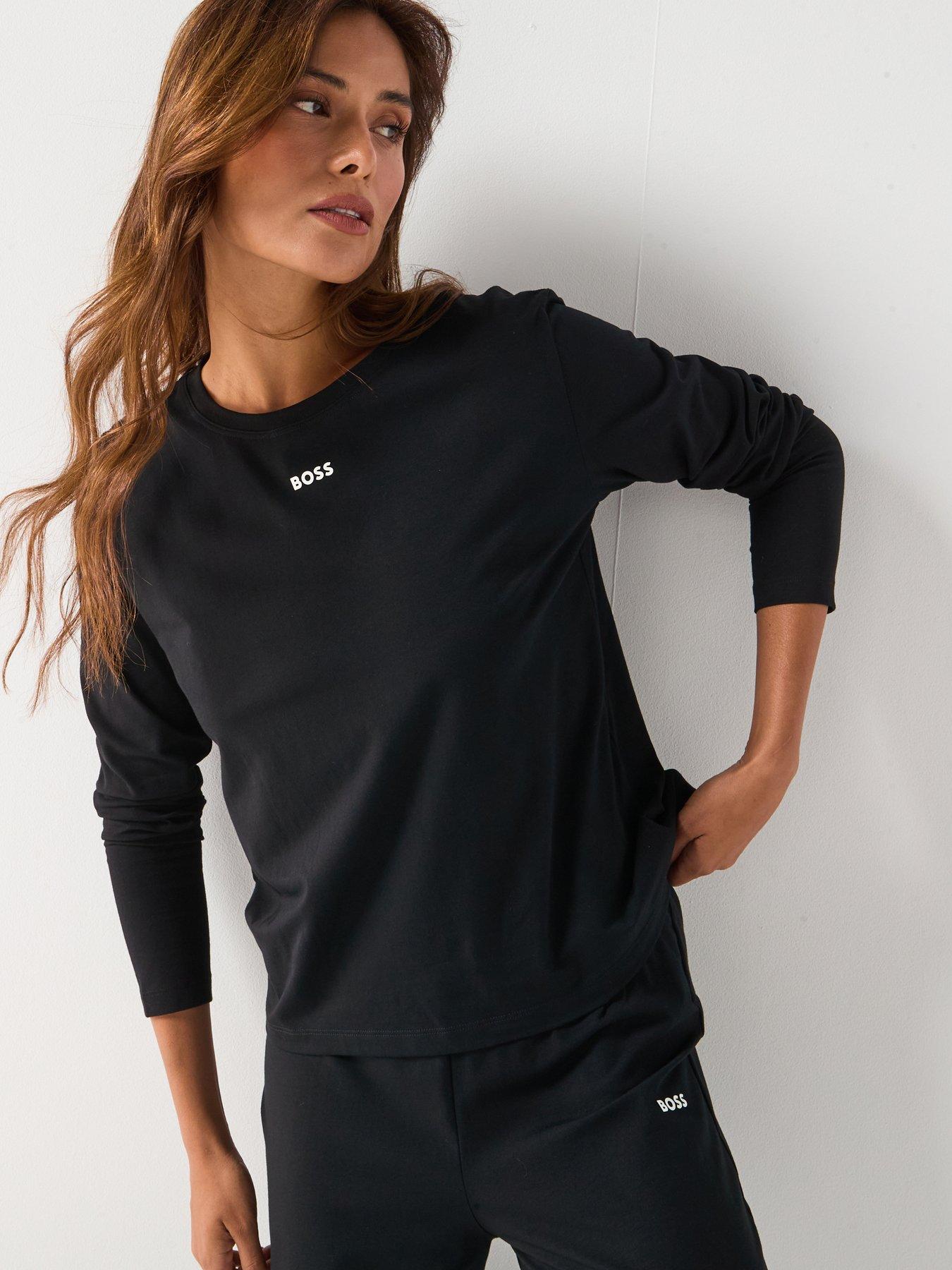 boss-long-sleeve-and-pant-pyjama-set-black