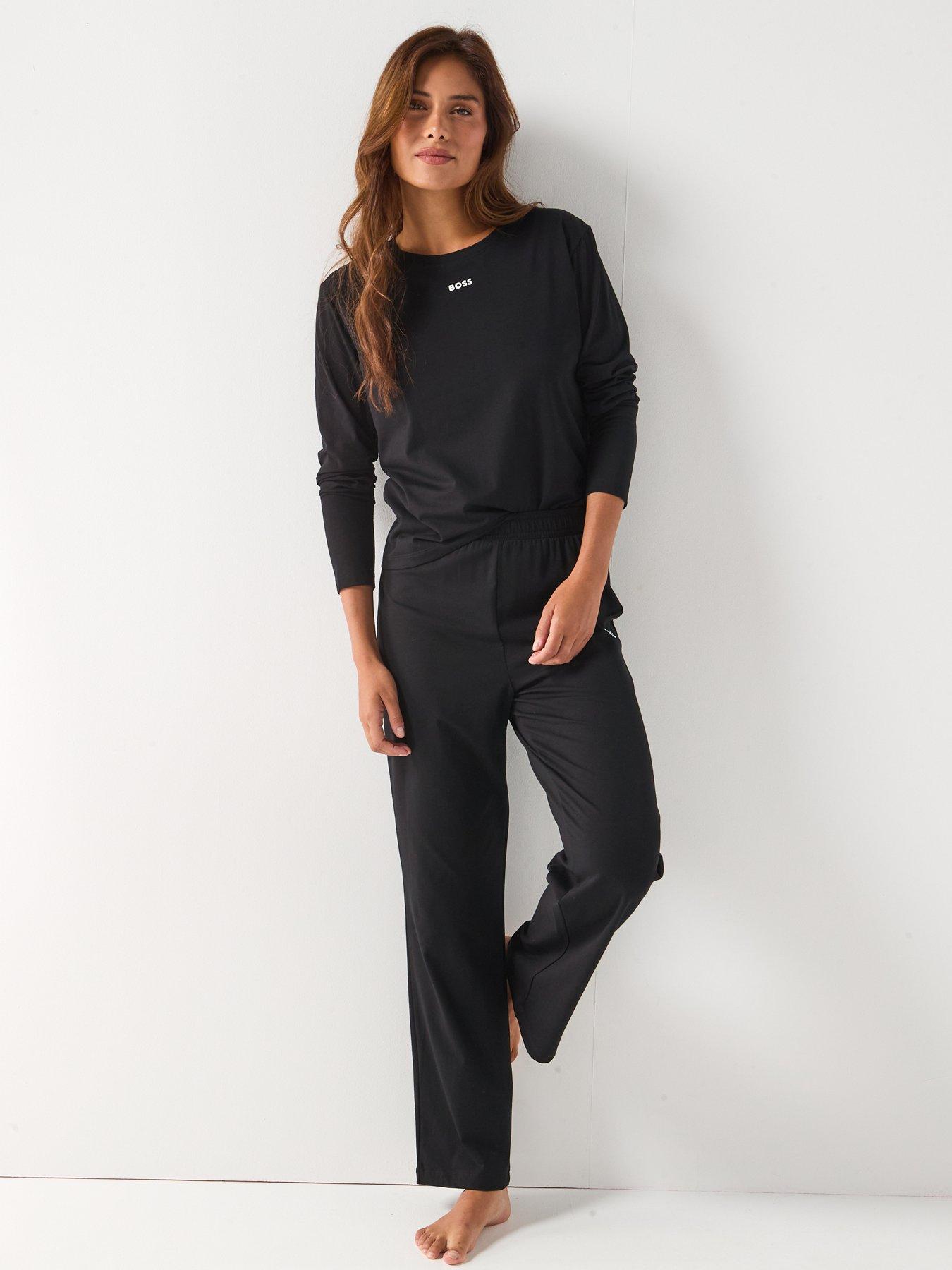 Image 3 of 6 of BOSS Long Sleeve And Pant Pyjama Set - Black