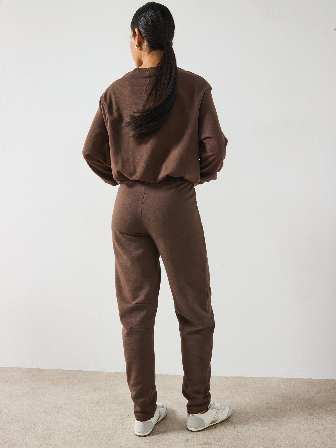 Image 2 of 6 of V by Very Bubble Hem Sweatshirt - Brown