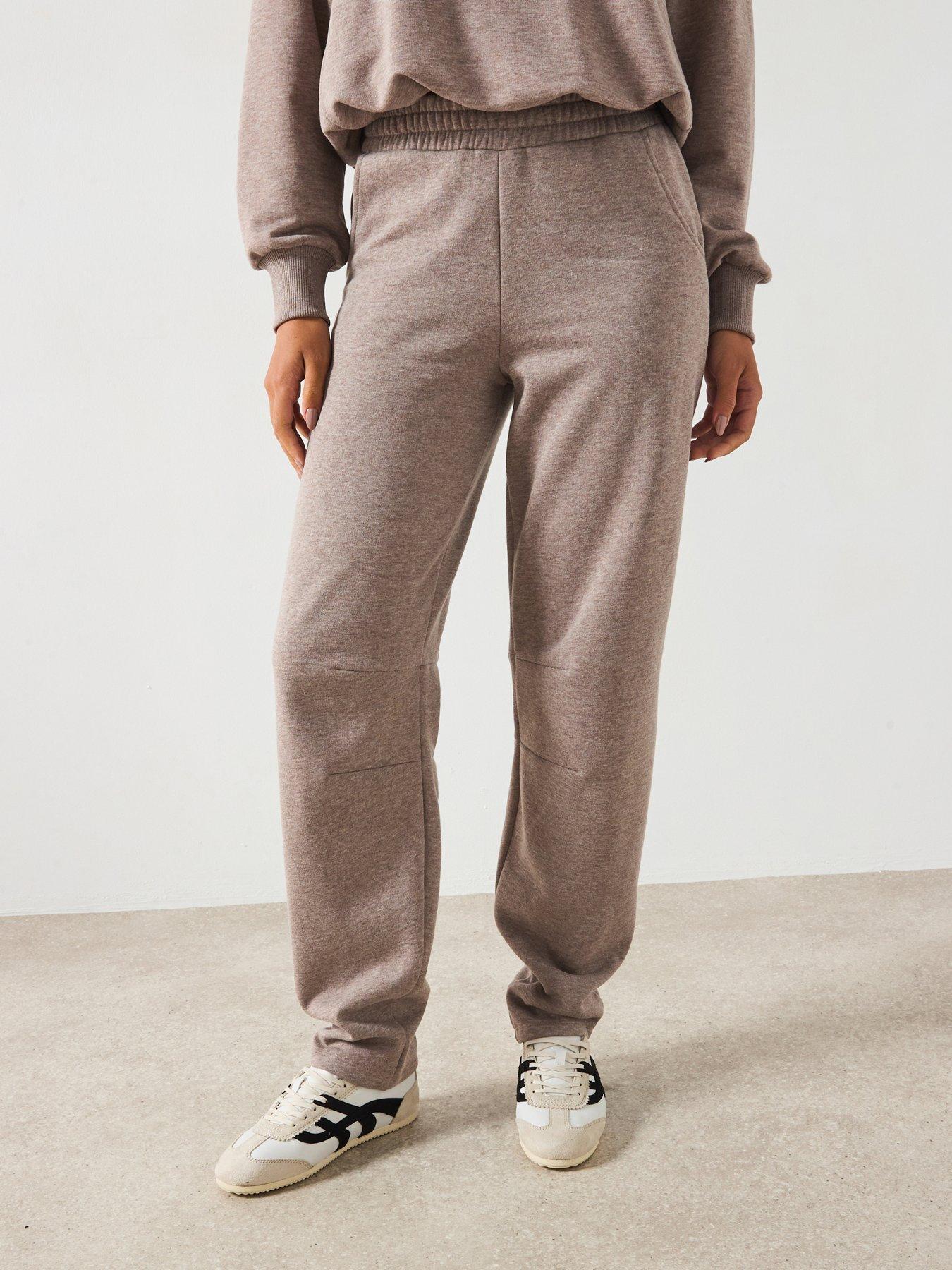 undefined Barrel Leg Joggers - Cream