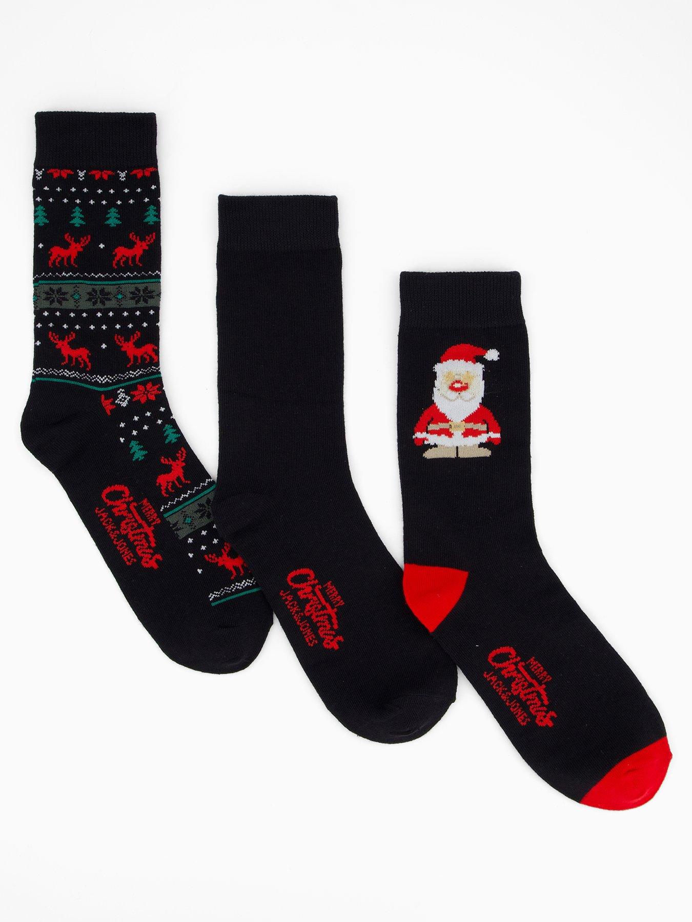 Jack & Jones Junior Boys Christmas Reindeer Socks Giftbox - Multi